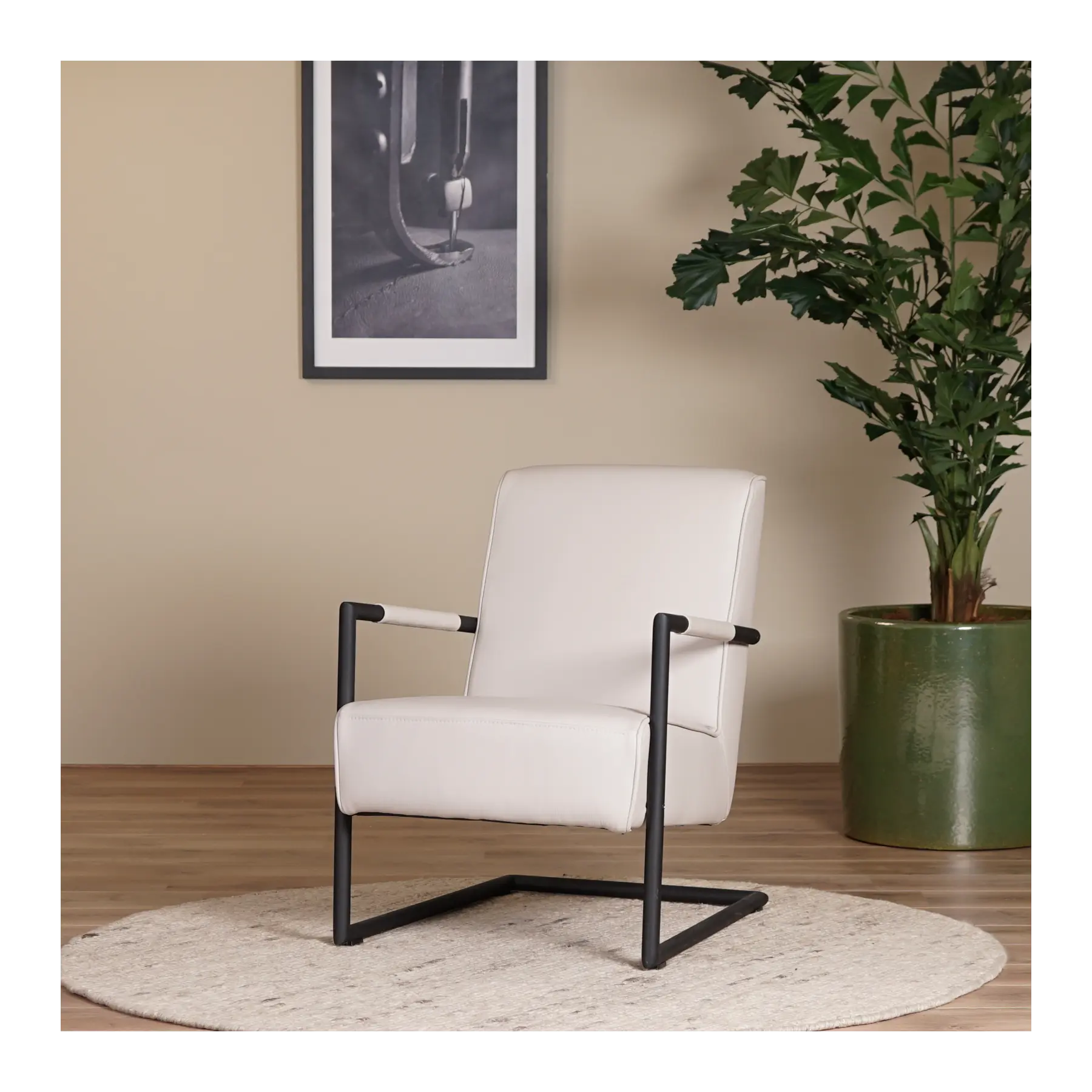 afbeelding van Leren fauteuil Lodge