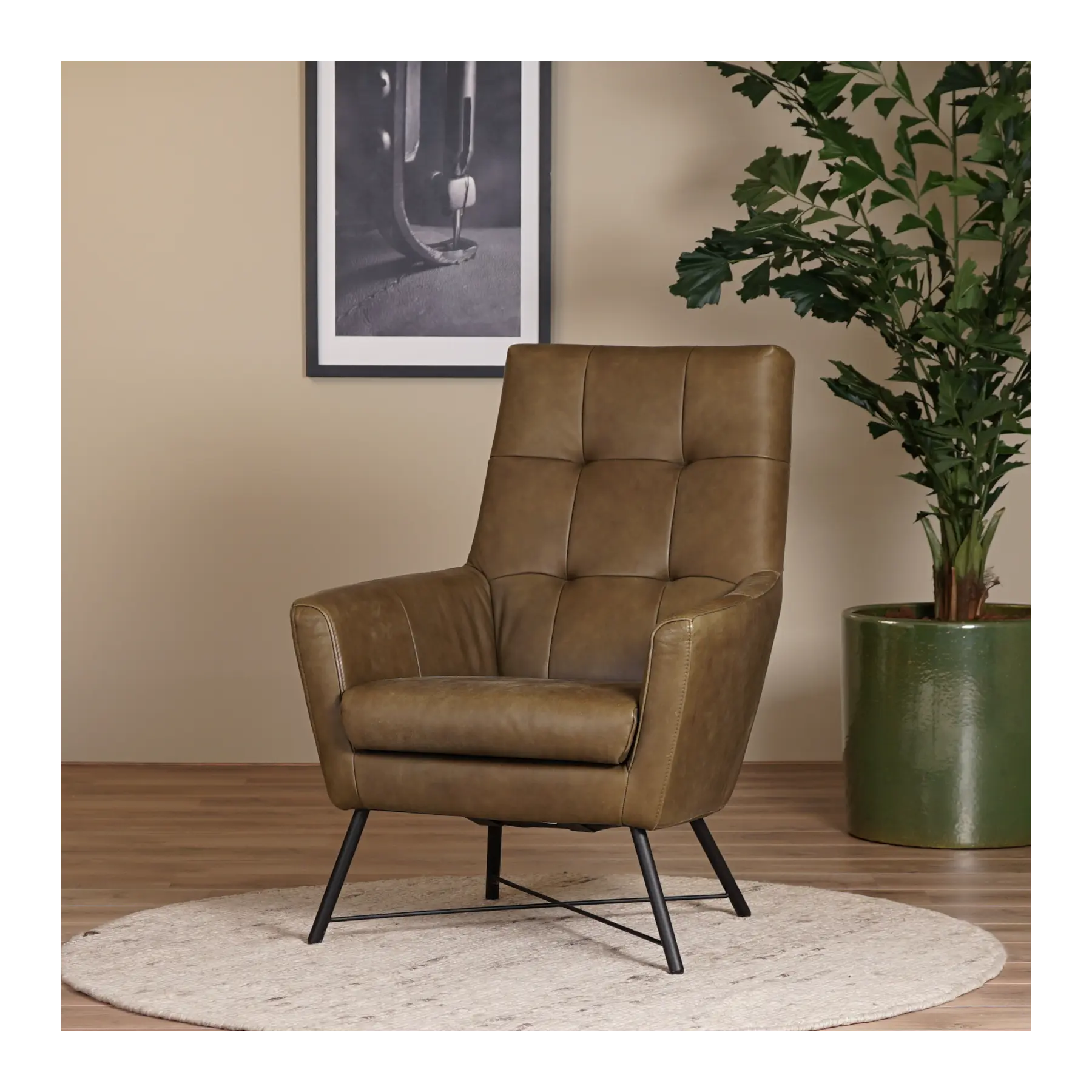 afbeelding van Leren fauteuil Proud