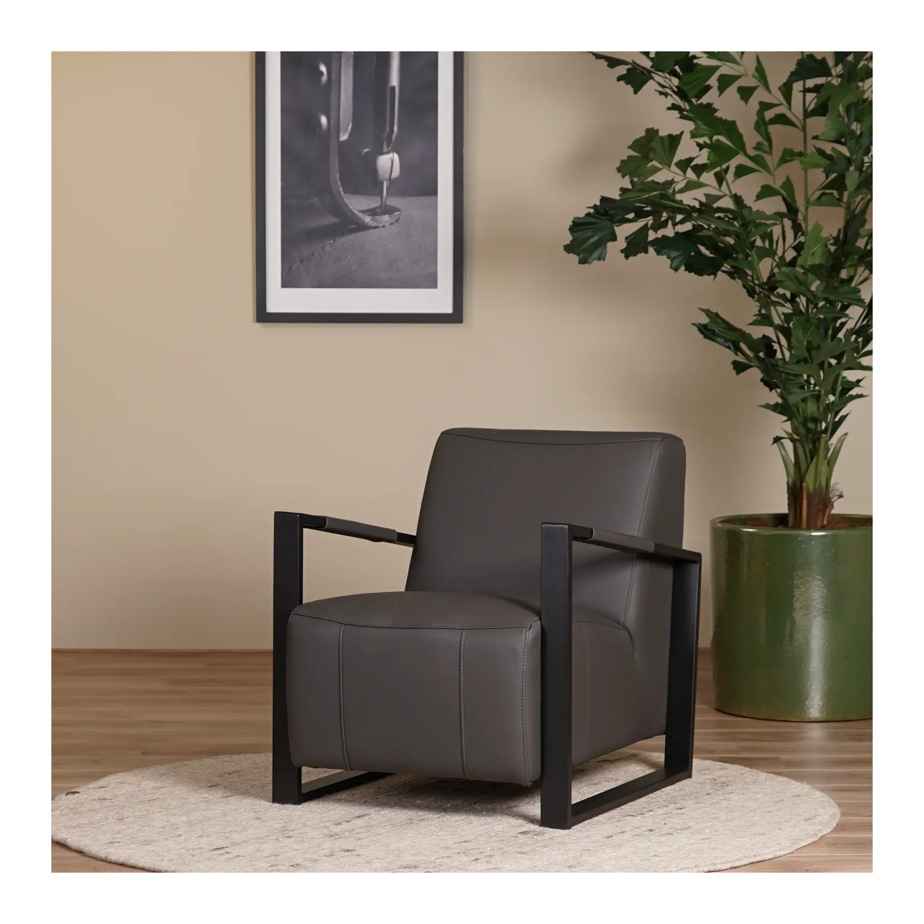 afbeelding van Leren fauteuil Touch