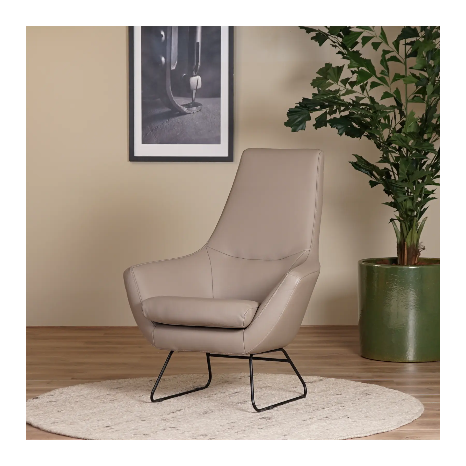 afbeelding van Leren fauteuil Trust