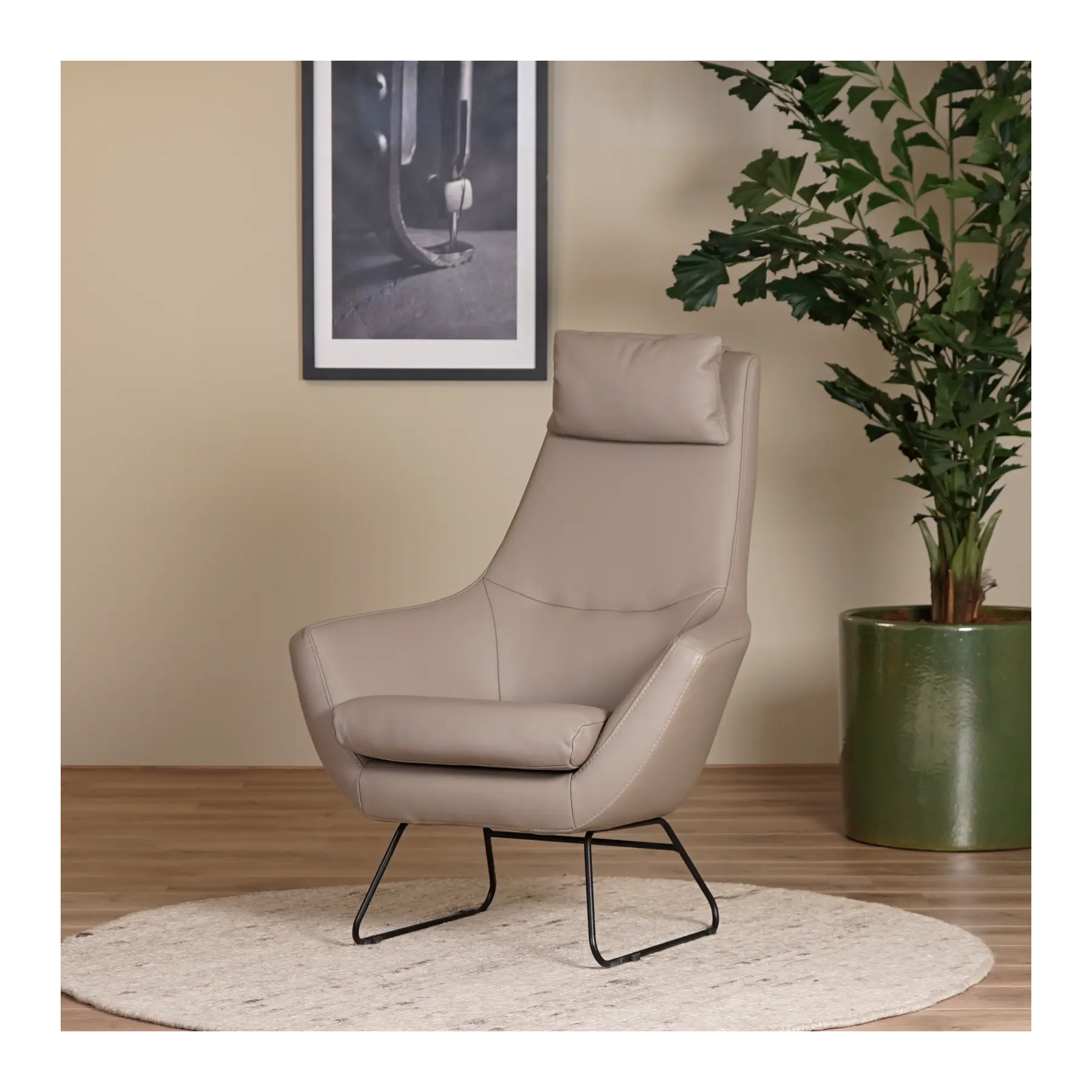 afbeelding van Leren fauteuil Trust