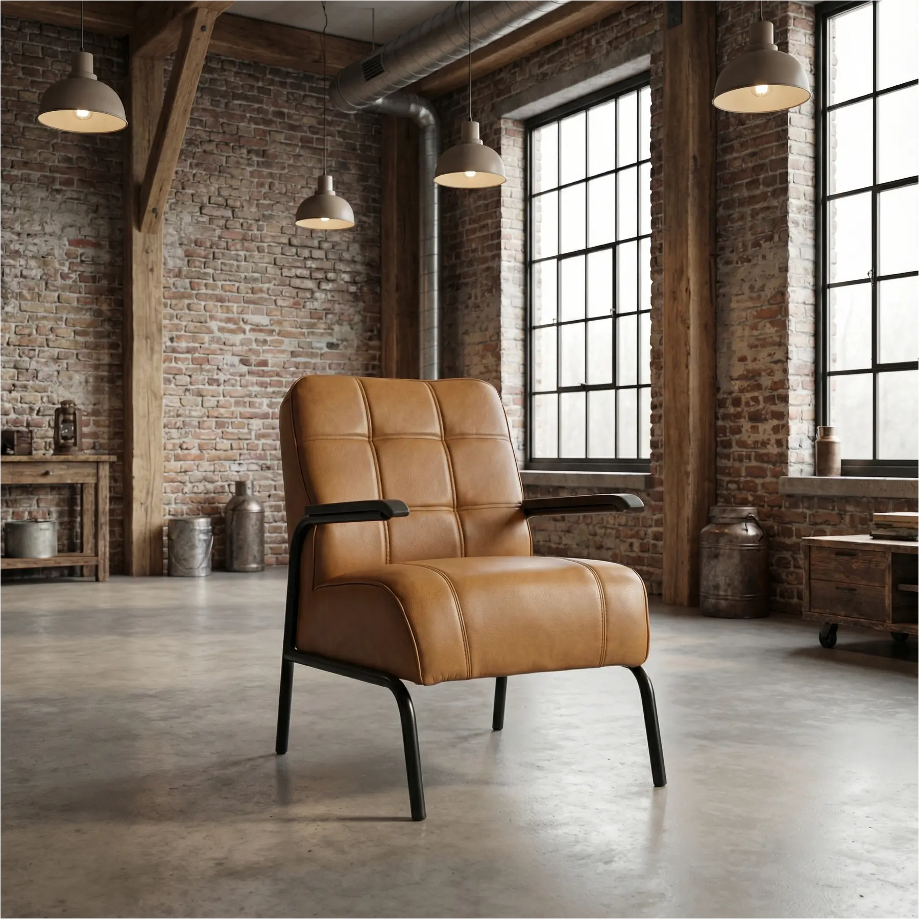 afbeelding van Leren fauteuil Ahead - Granada Sahara (cognac)