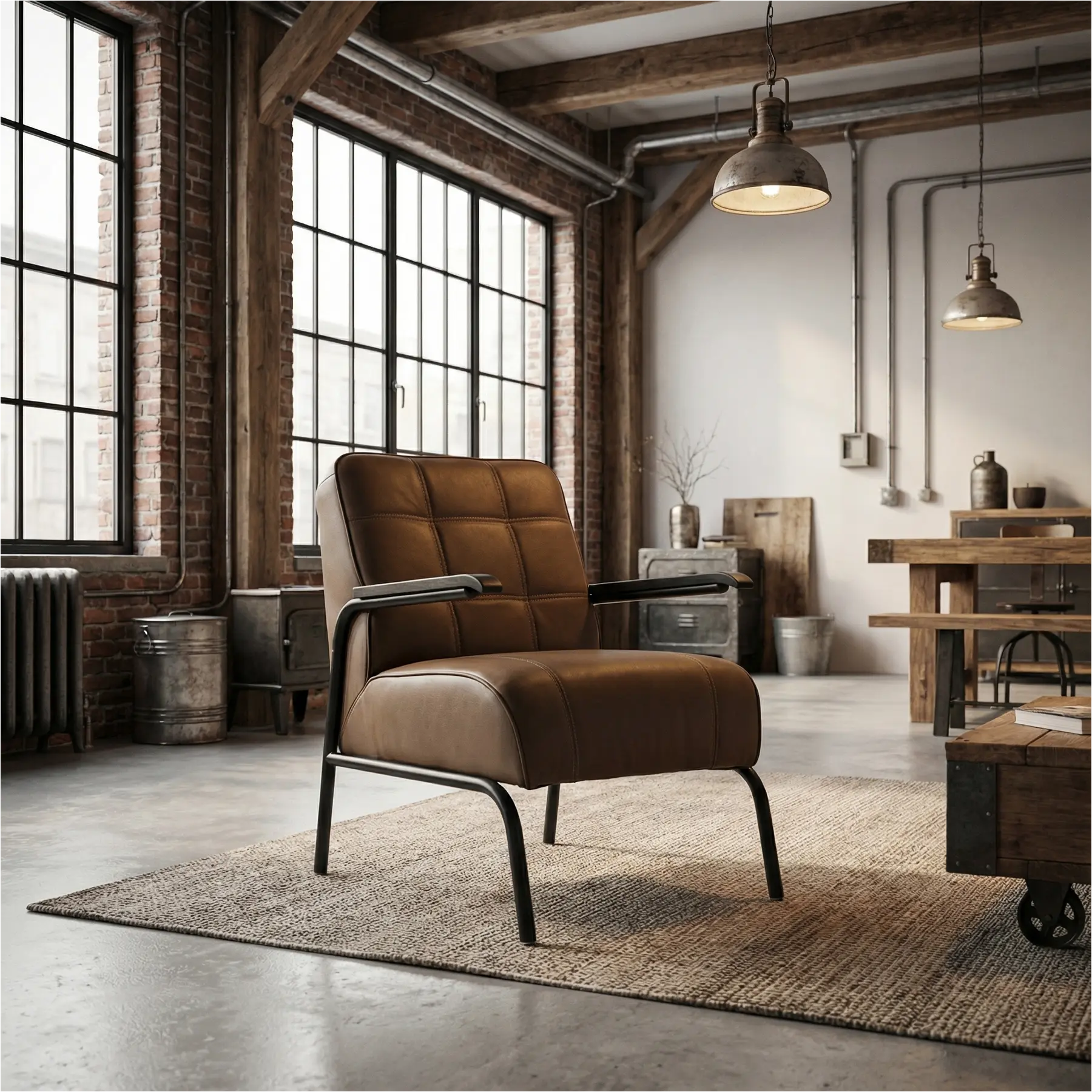 afbeelding van Leren fauteuil Ahead - Toledo Lever (bruin)