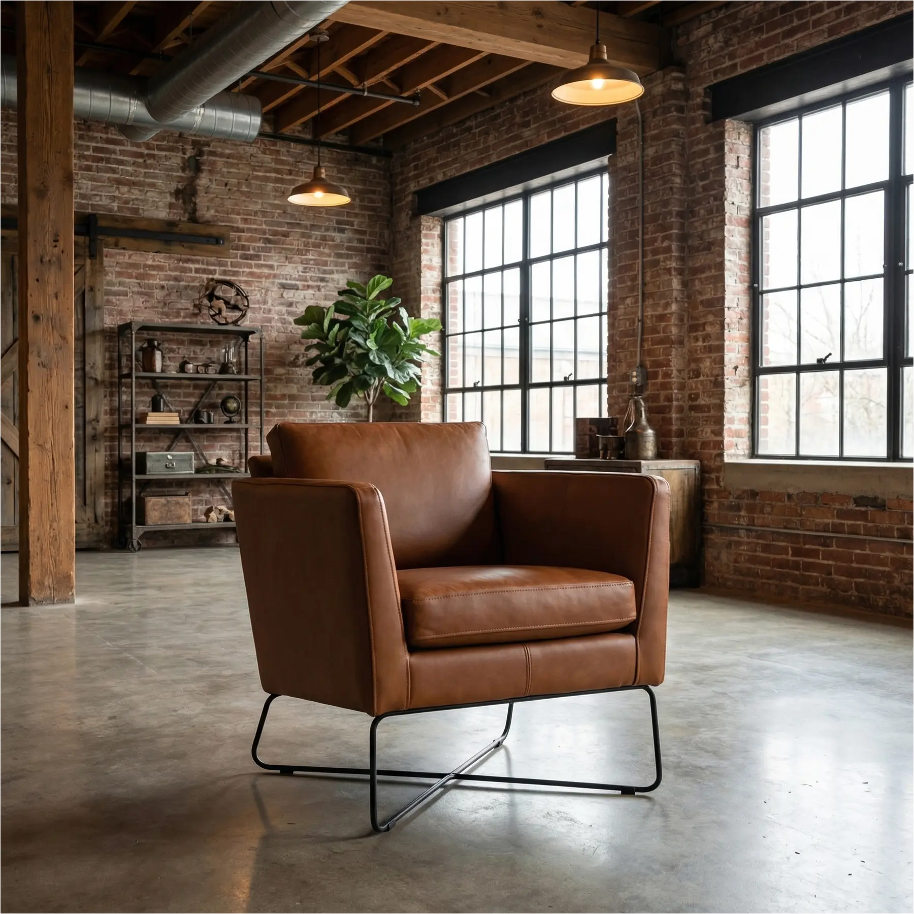 afbeelding van Leren fauteuil Crossover