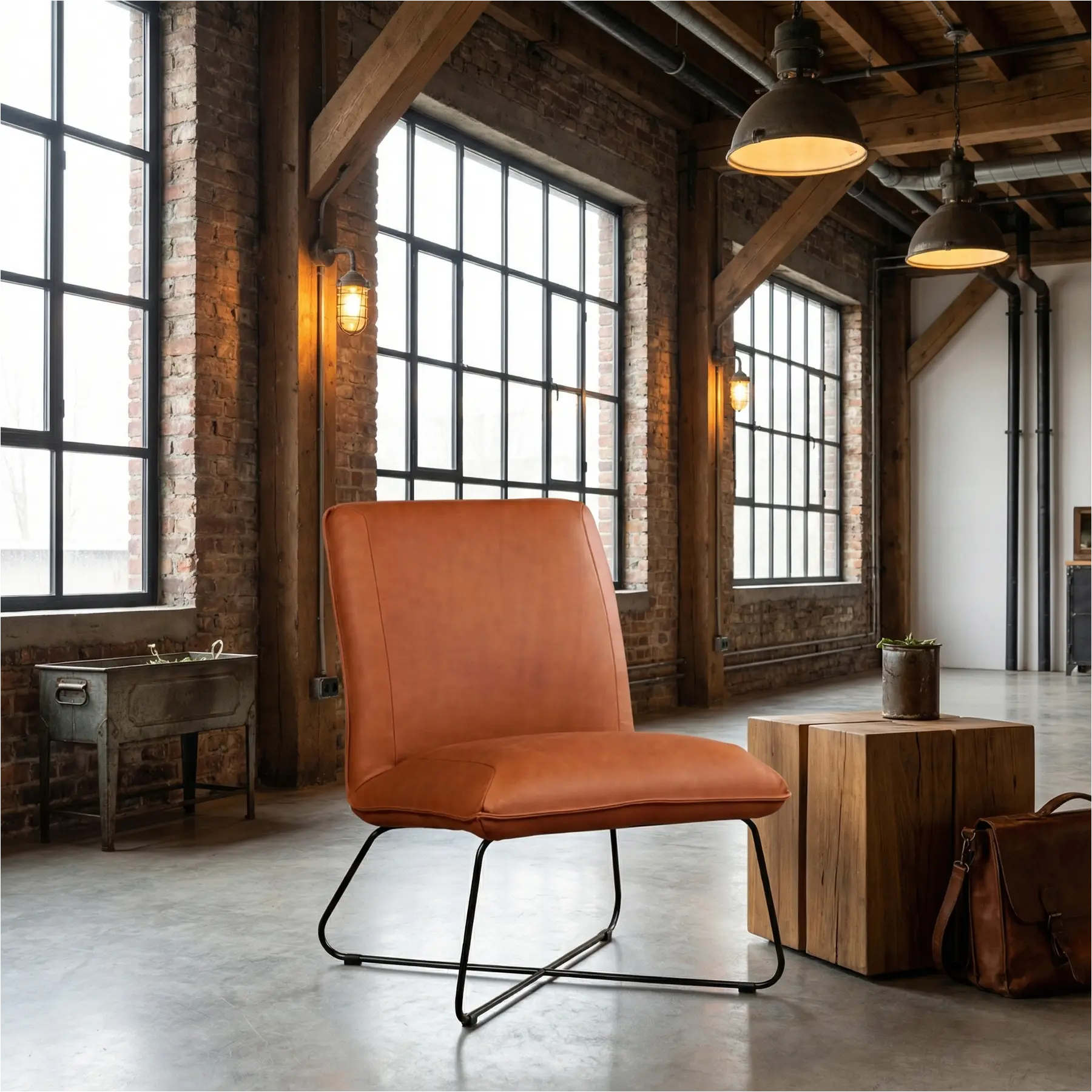 afbeelding van Leren fauteuil Less