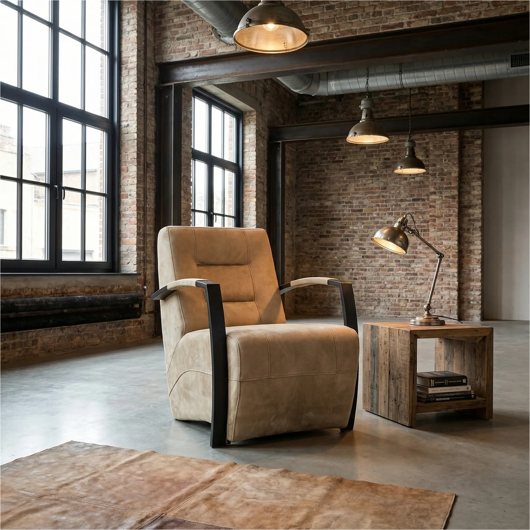 afbeelding van Leren fauteuil Magnificent - Kenia Taupe (taupe/bruin)