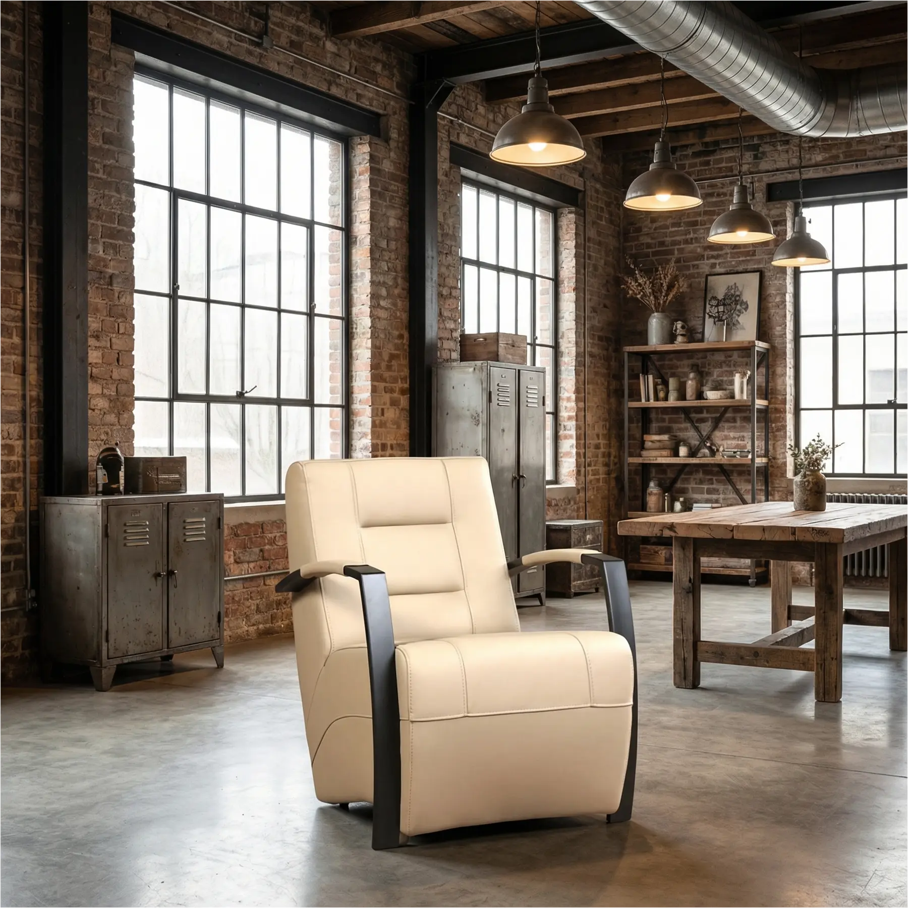 afbeelding van Leren fauteuil Magnificent - Toledo Mastic (taupe/bruin)