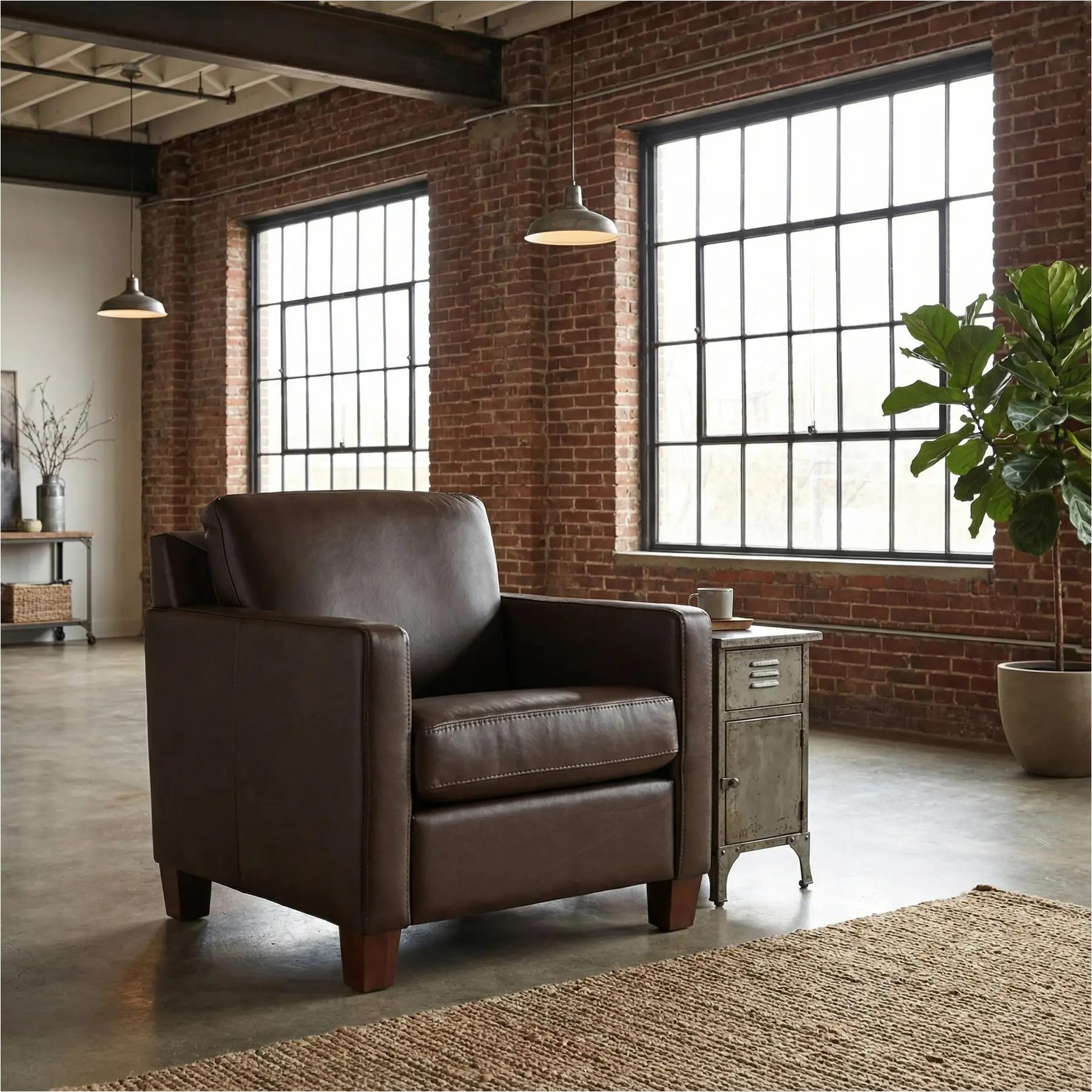 afbeelding van Leren fauteuil Smart - Granada Chocolate (bruin) - Poten hout bruin