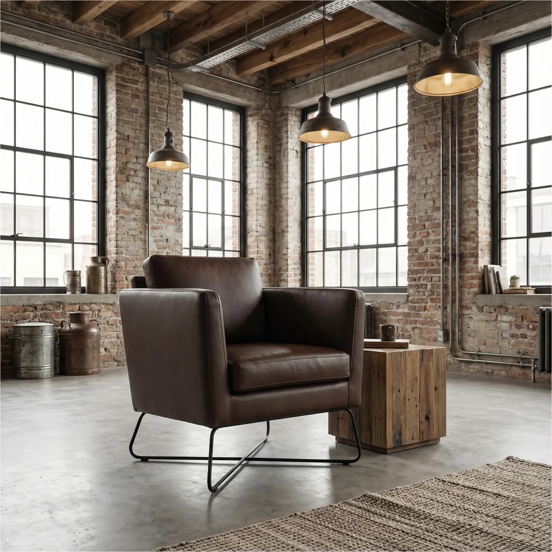 afbeelding van Leren fauteuil Club - Rancho Brown (bruin)