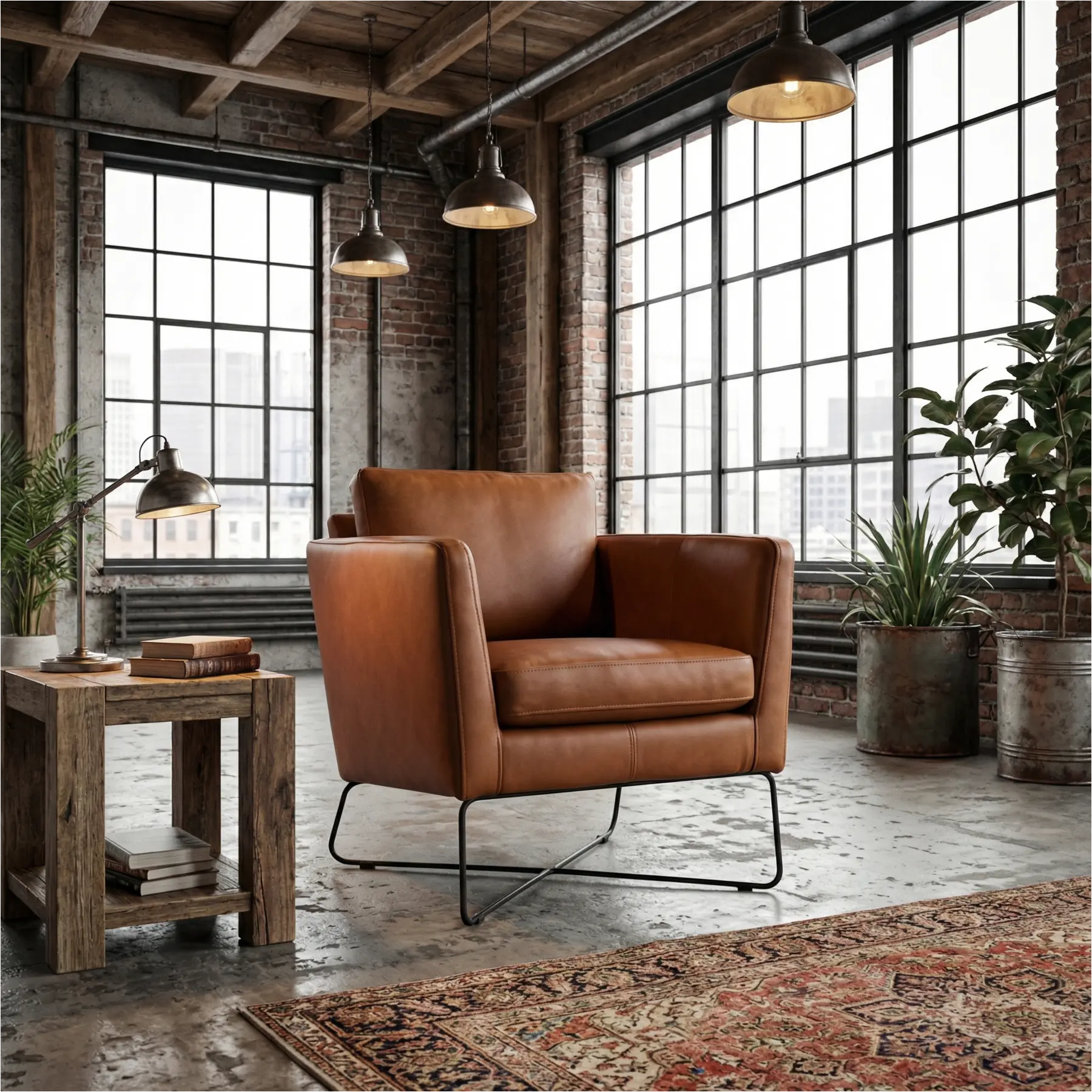 afbeelding van Leren fauteuil Crossover - Rancho Cognac (cognac)