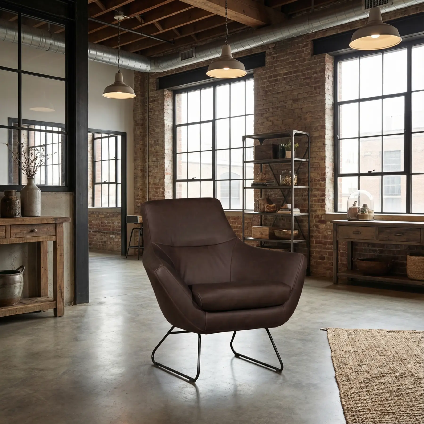 afbeelding van Leren fauteuil Fame - Rancho Brown (bruin)