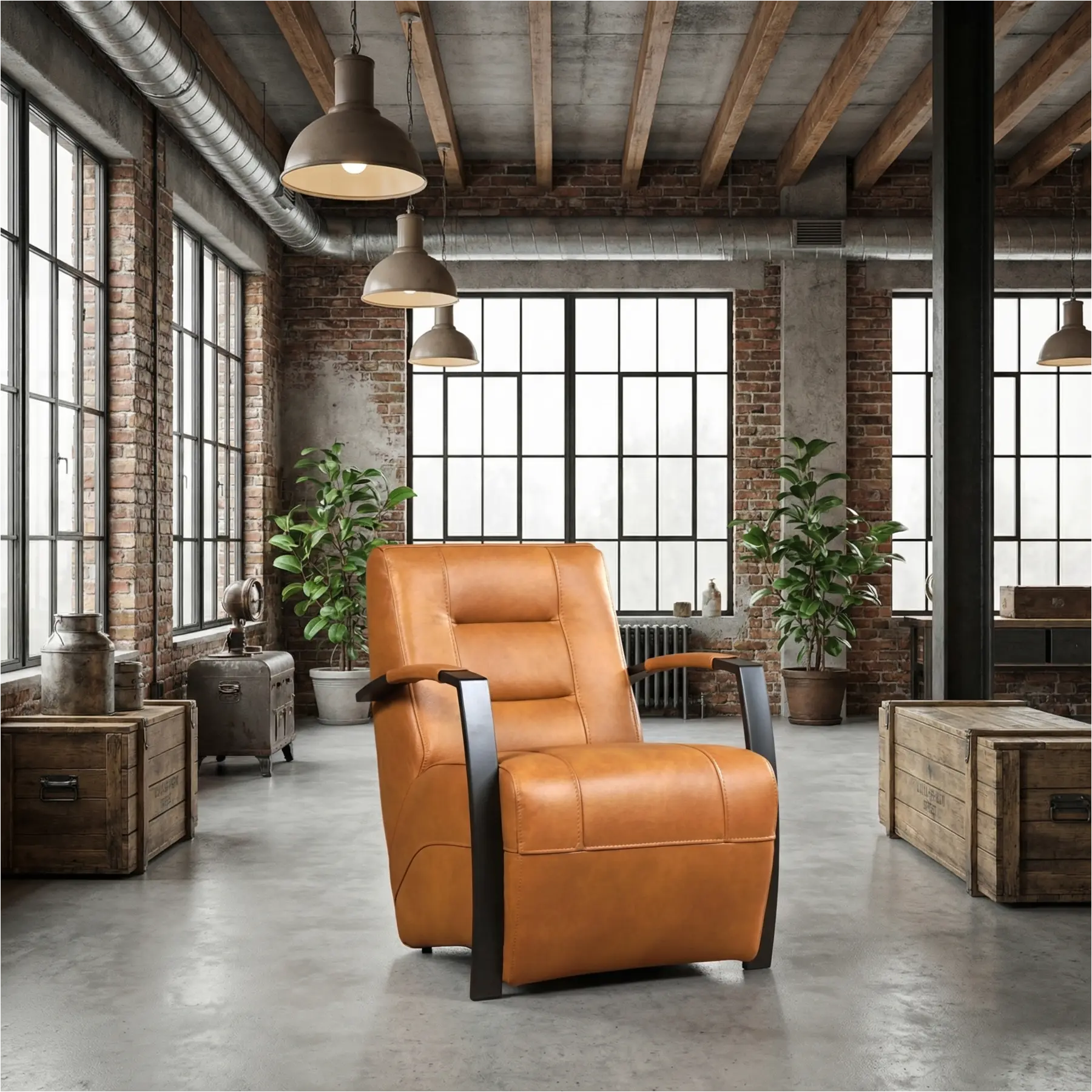 afbeelding van Leren fauteuil Magnificent - Granada Sahara (cognac)
