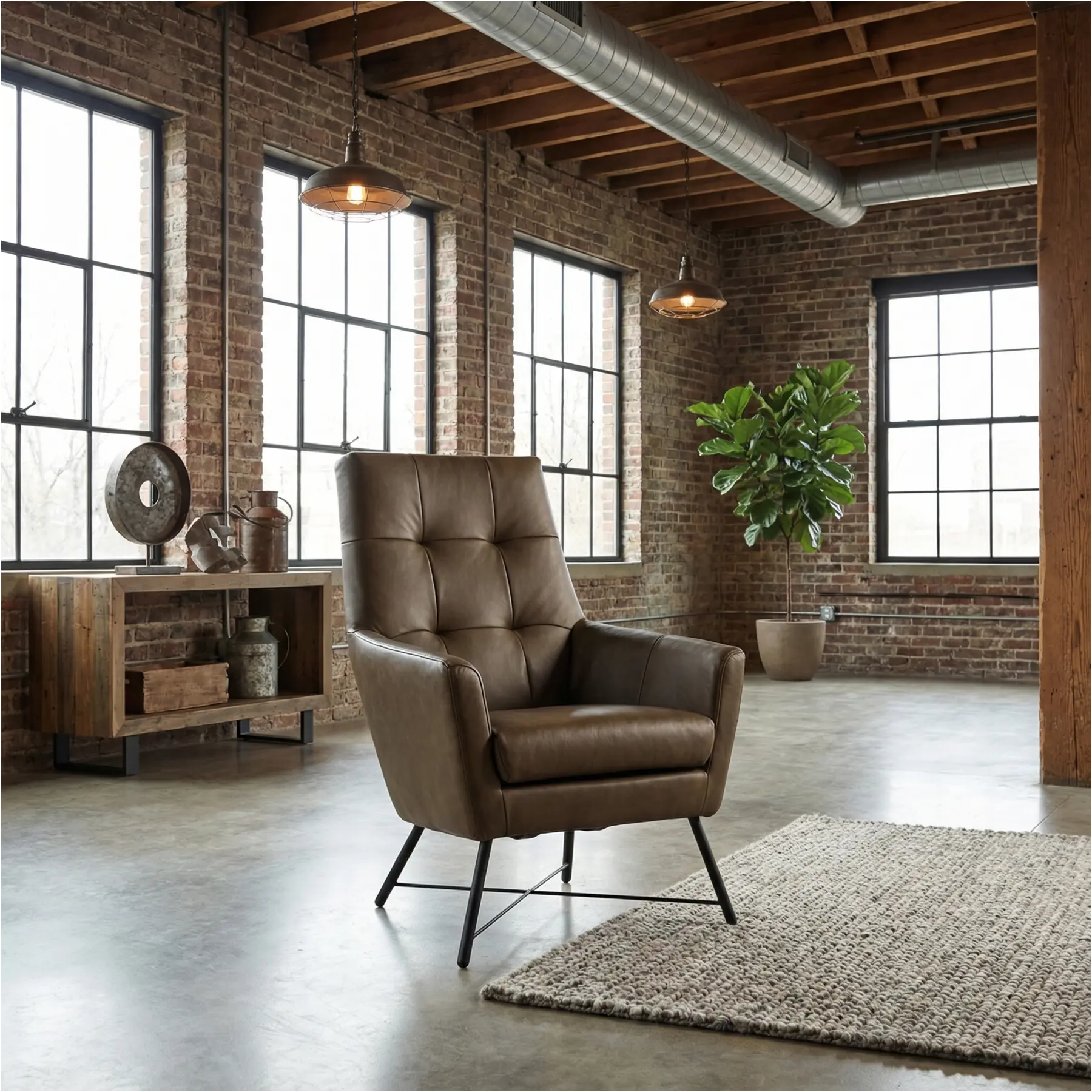 afbeelding van Leren fauteuil Proud - Rancho Green (olijf/groen)