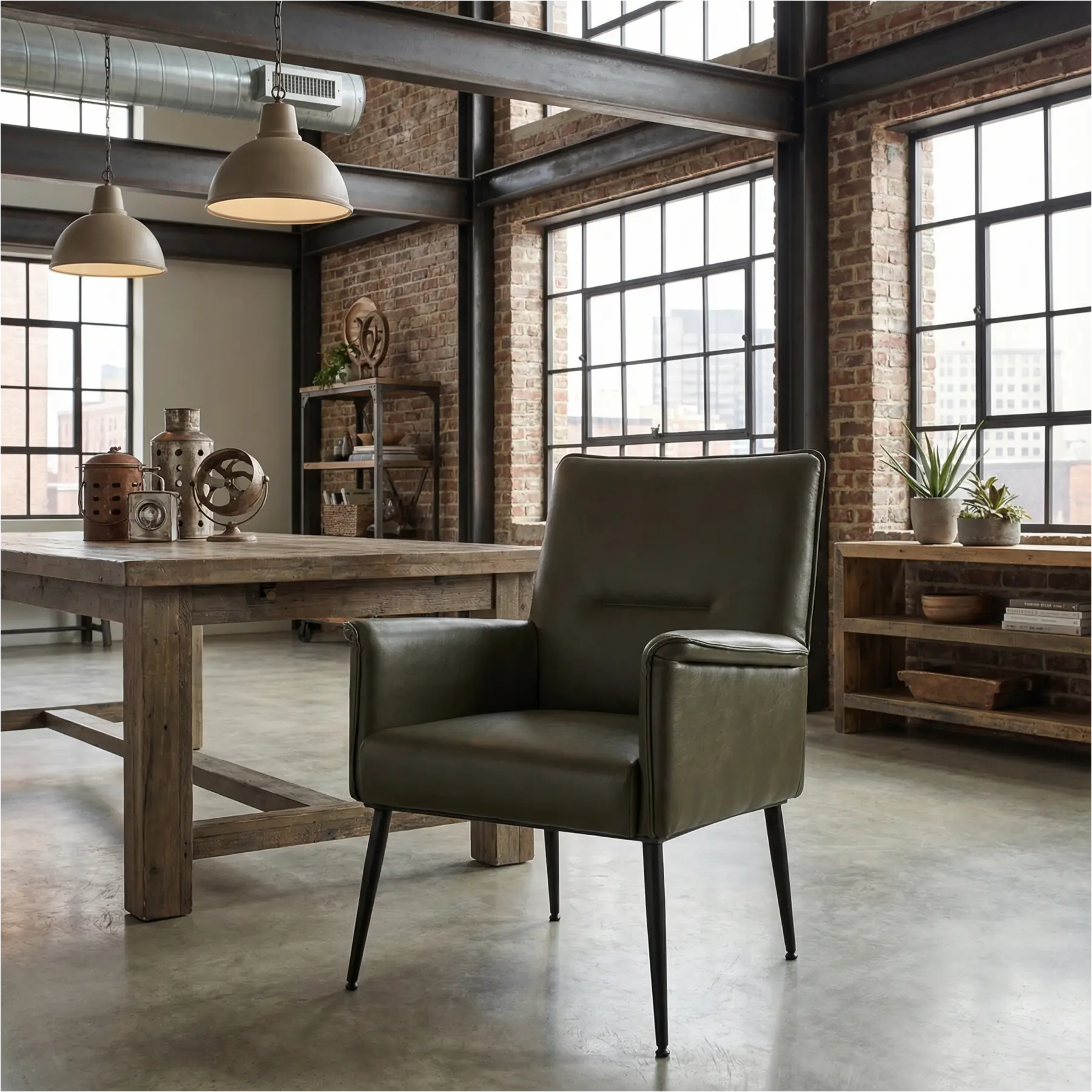 afbeelding van Leren fauteuil Rise - Elegance Green (donkergroen)