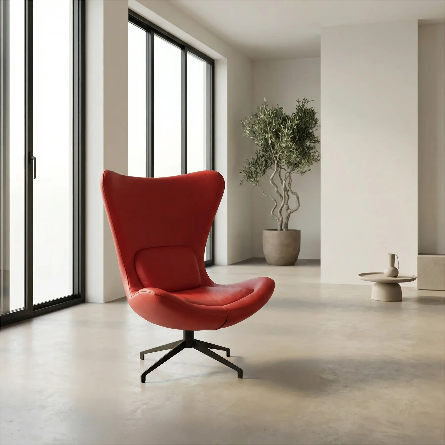 afbeelding van Leren draaifauteuil Soul