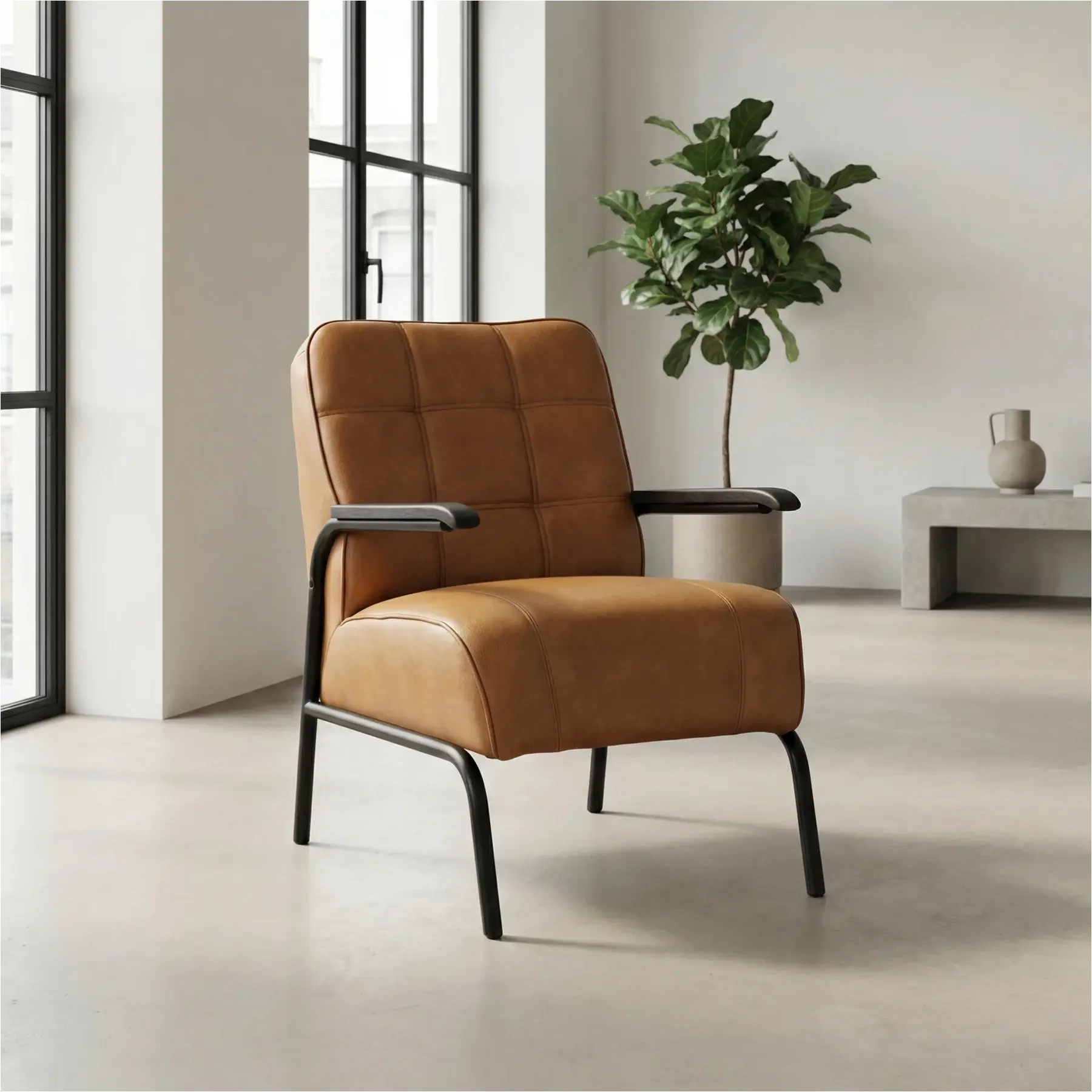 afbeelding van Leren fauteuil Ahead - Granada Sahara (cognac)