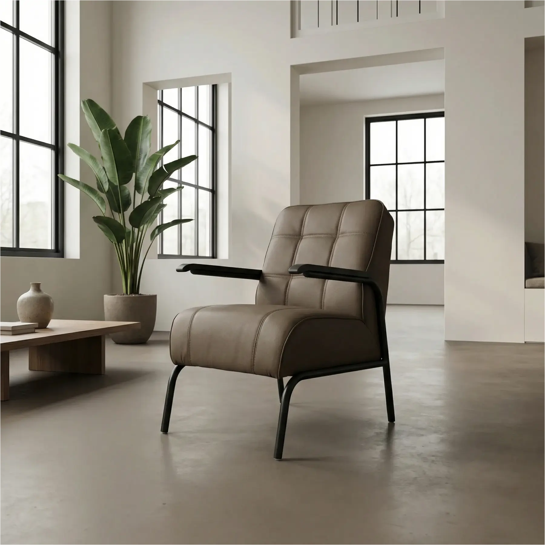 afbeelding van Leren fauteuil Ahead - Toledo Lever (bruin)