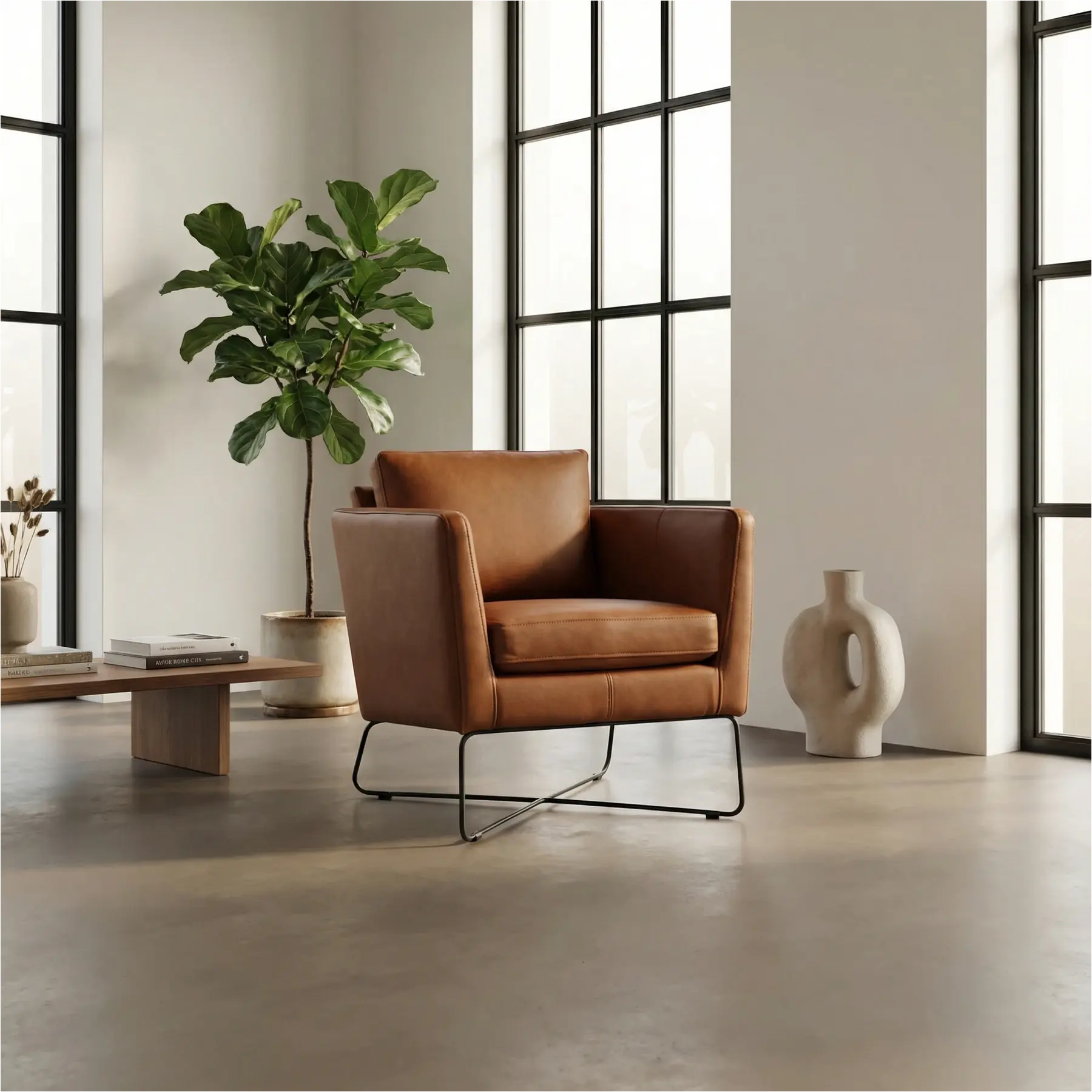 afbeelding van Leren fauteuil Crossover