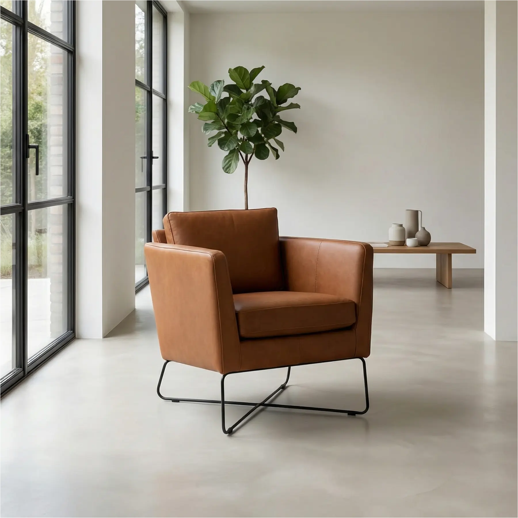 afbeelding van Leren fauteuil Crossover - Rancho Cognac (cognac)