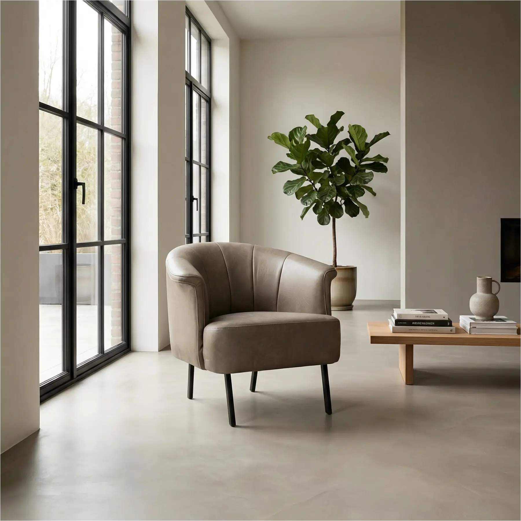 afbeelding van Leren fauteuil Embrace