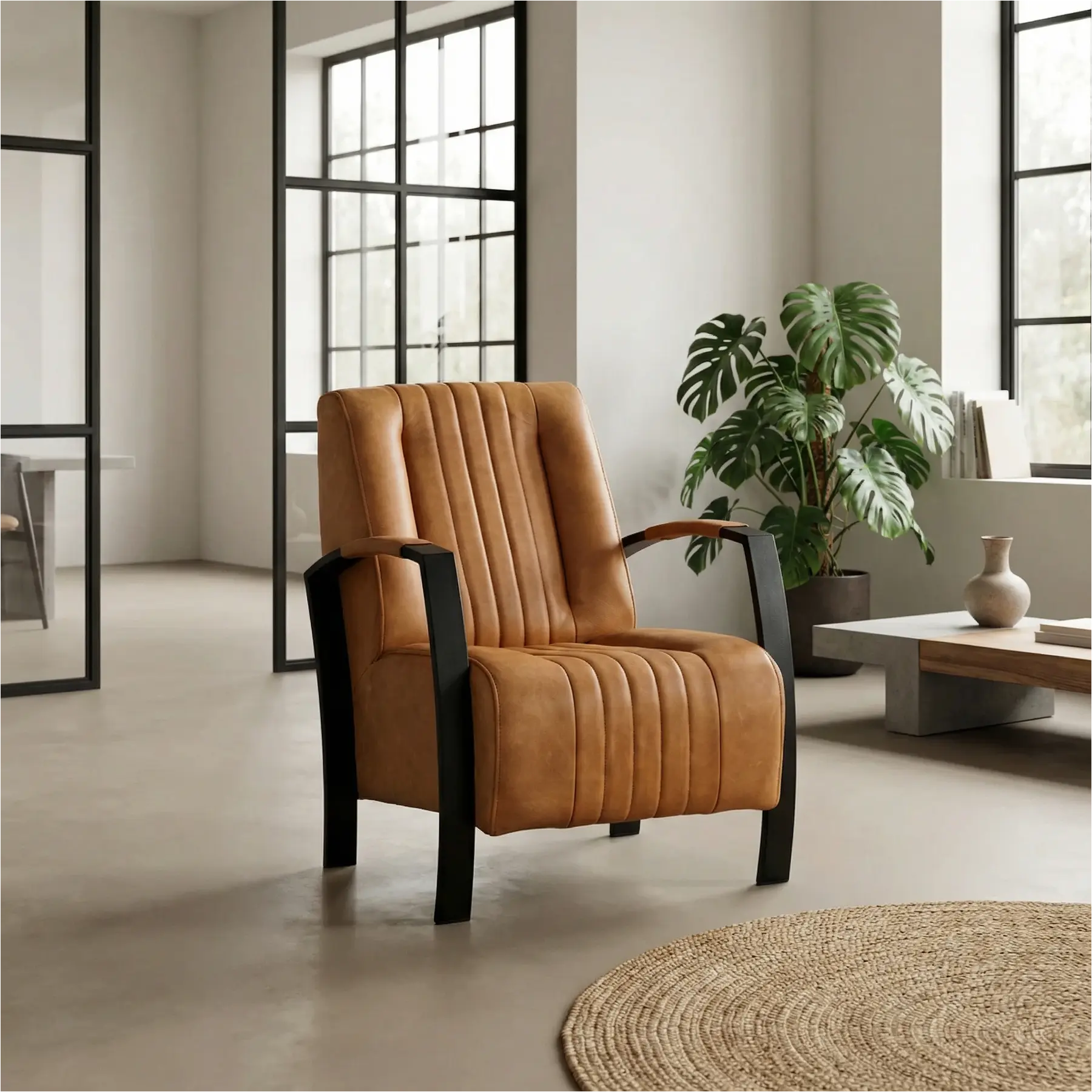 afbeelding van Leren fauteuil Glamour