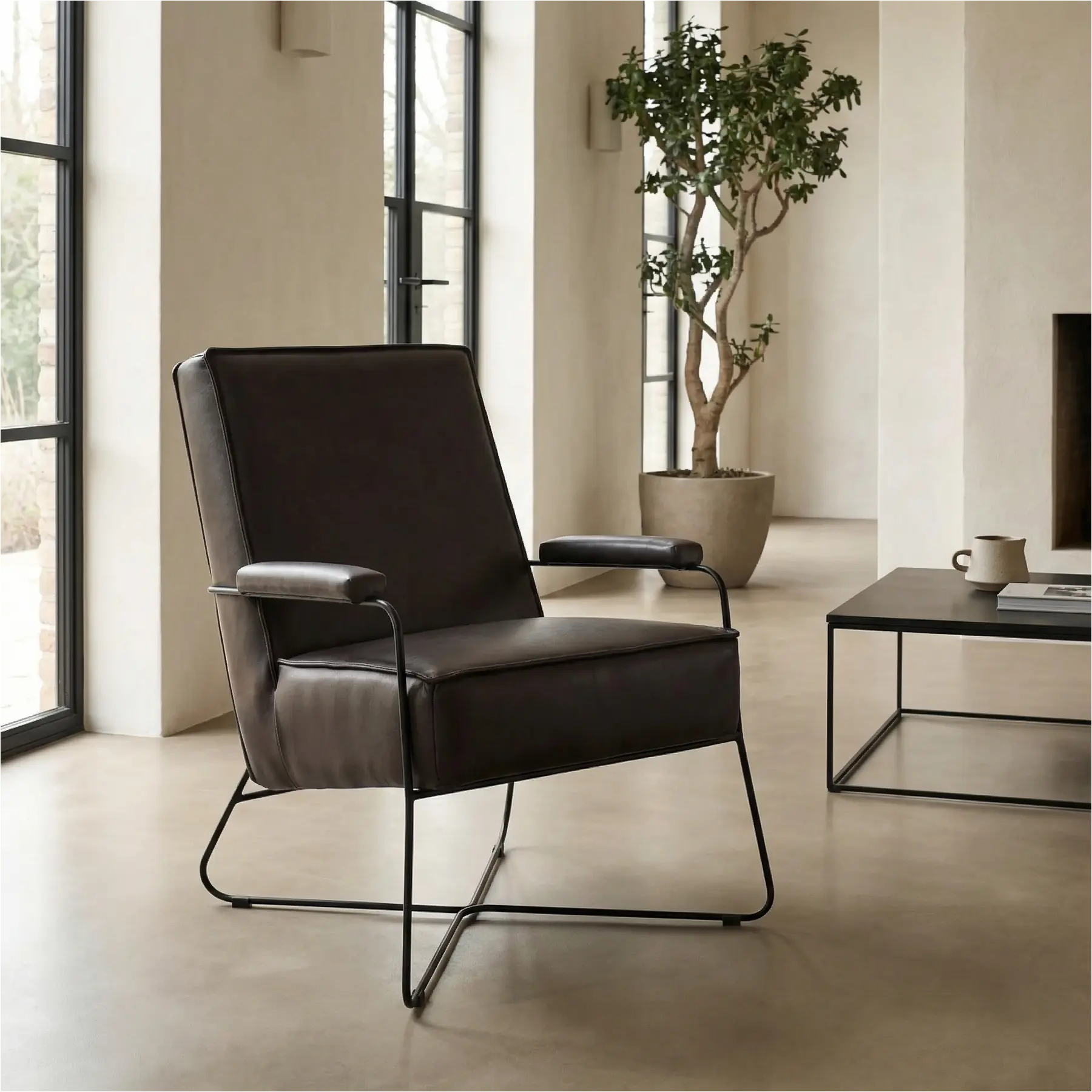 afbeelding van Leren fauteuil Hope - Granada Ebony (donkerbruin)