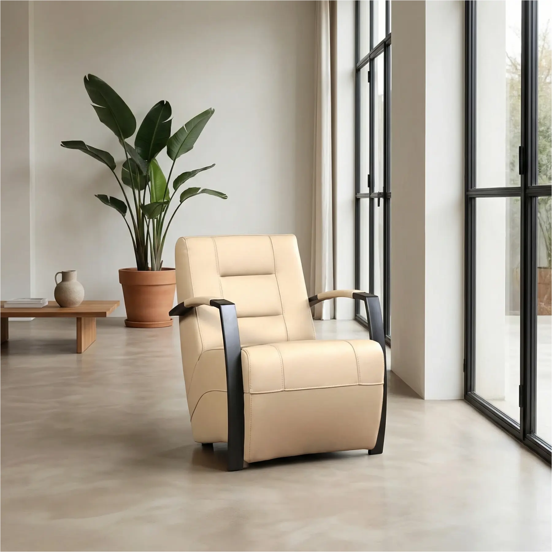 afbeelding van Leren fauteuil Magnificent - Toledo Mastic (taupe/bruin)