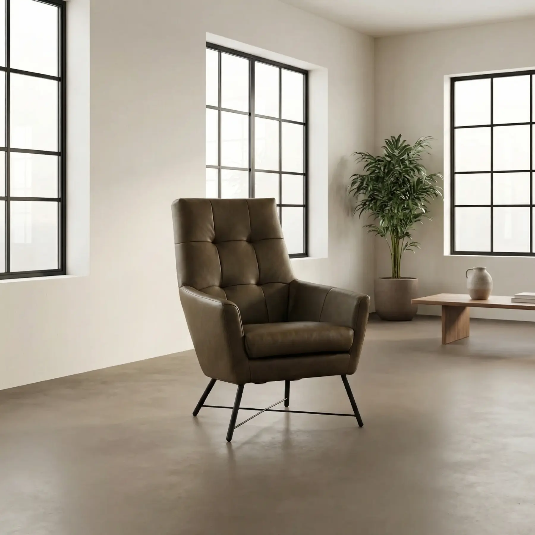 afbeelding van Leren fauteuil Proud