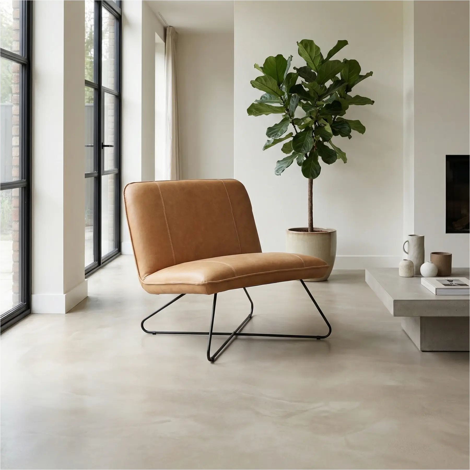 afbeelding van Smile - Vintage leer Cognac