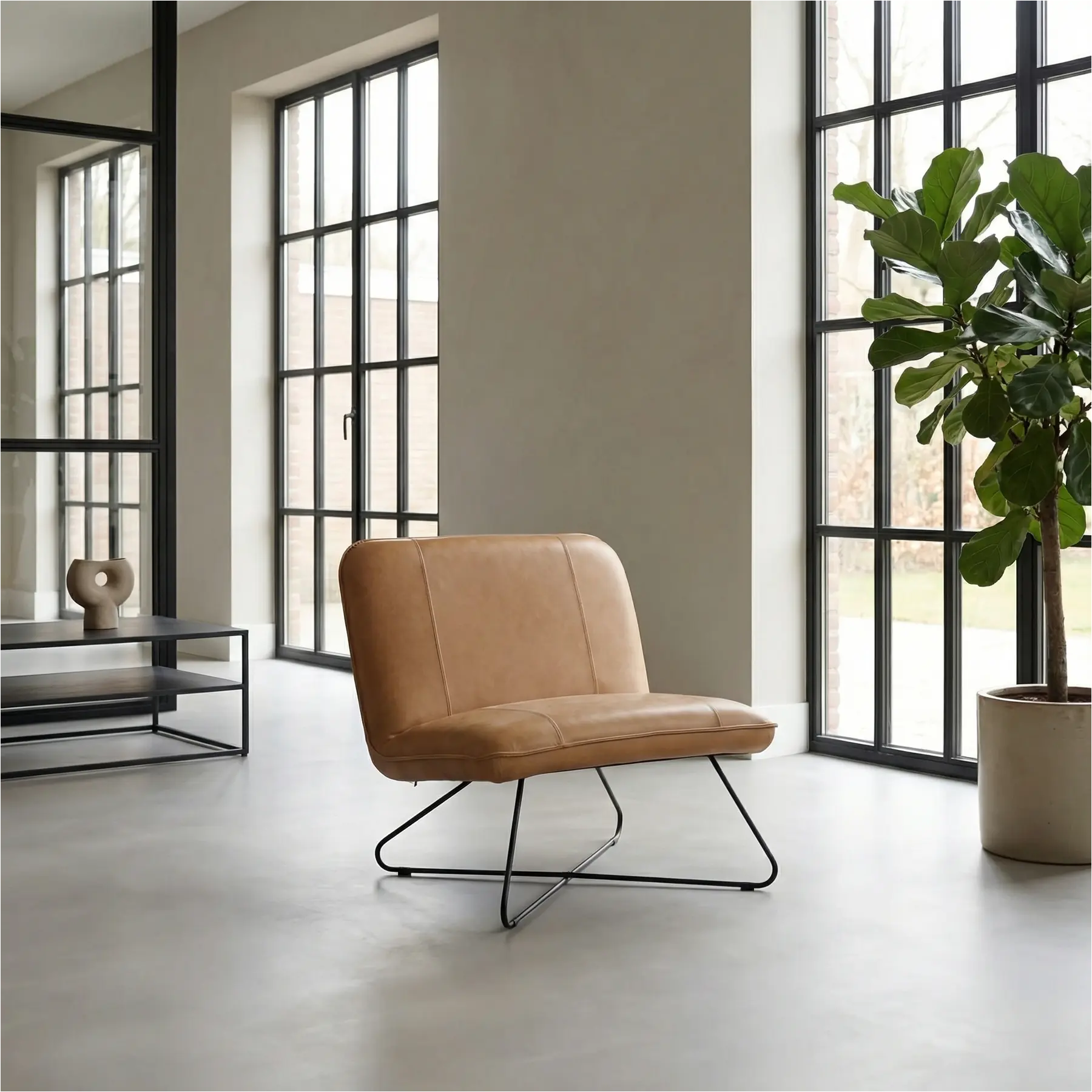 afbeelding van Smile - set van 2 - Vintage leer Cognac