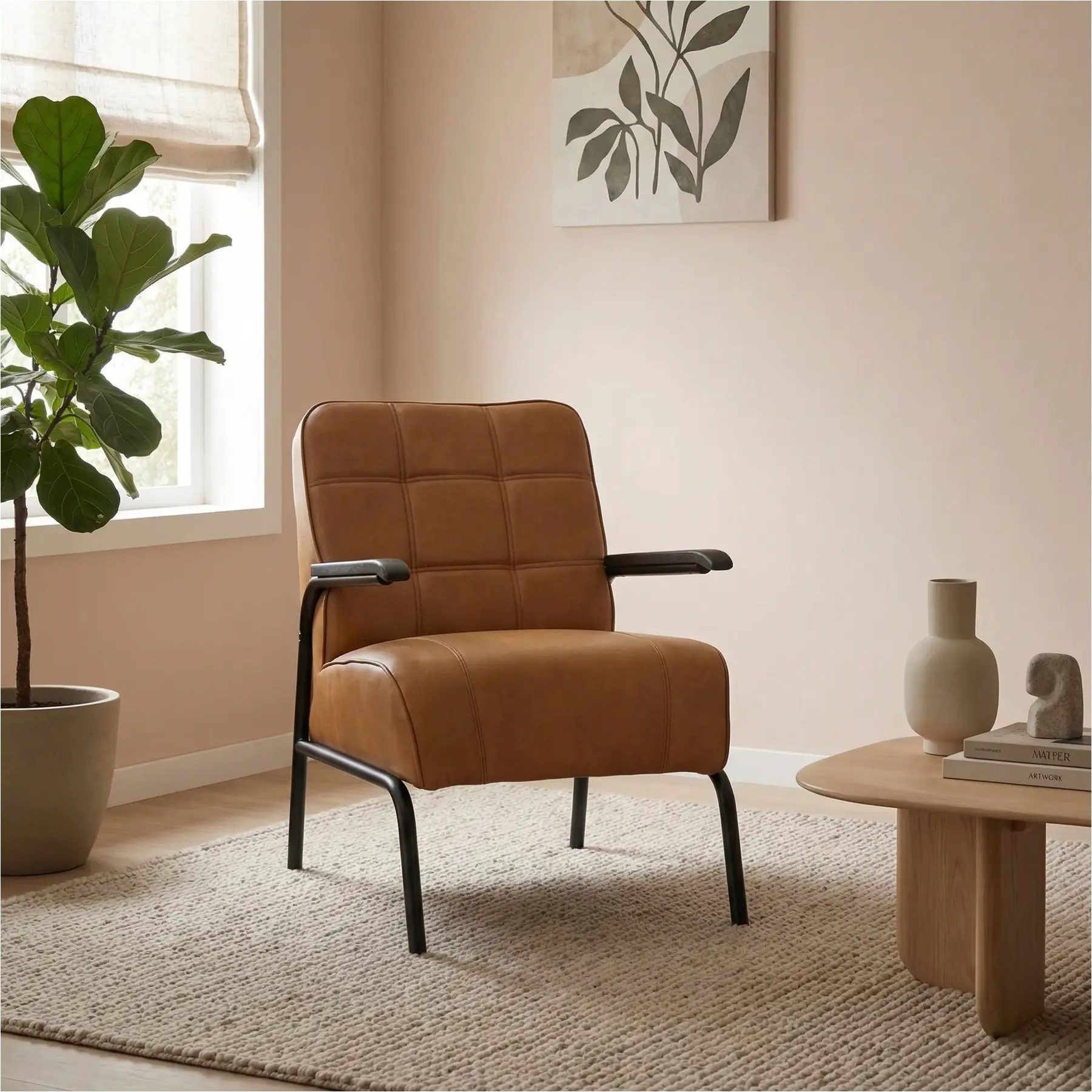 afbeelding van Leren fauteuil Ahead - Granada Sahara (cognac)