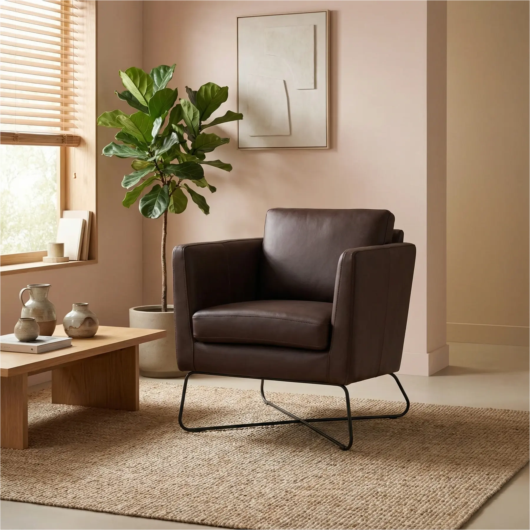 afbeelding van Leren fauteuil Club