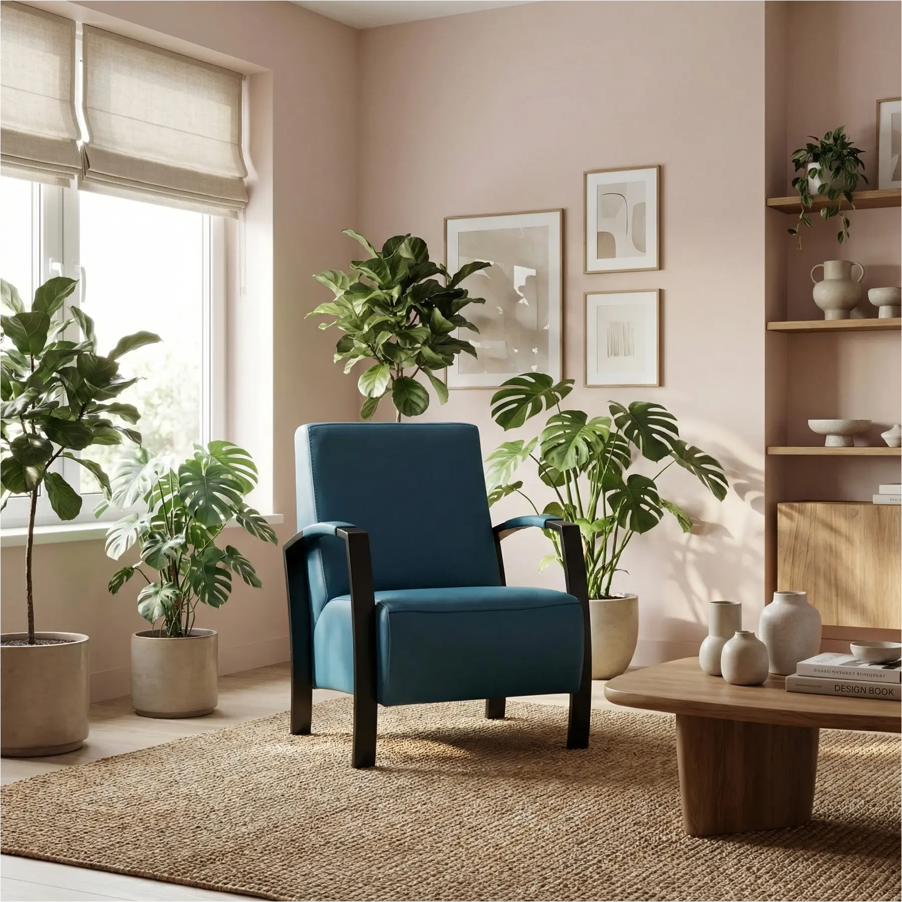 afbeelding van Leren fauteuil Glory - Toledo Turquoise (blauw)