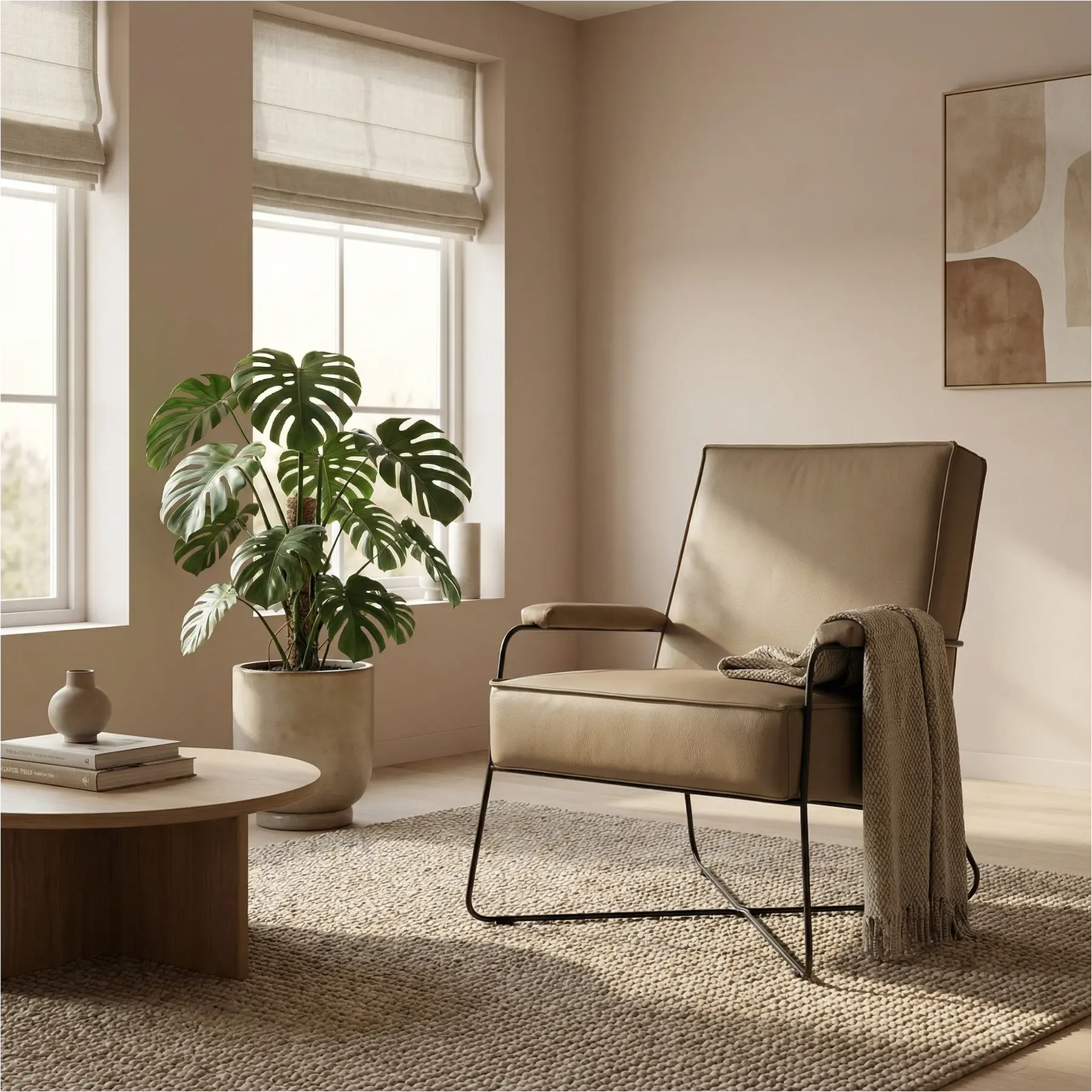 afbeelding van Leren fauteuil Hope - Hermes Mocca (taupe/bruin)