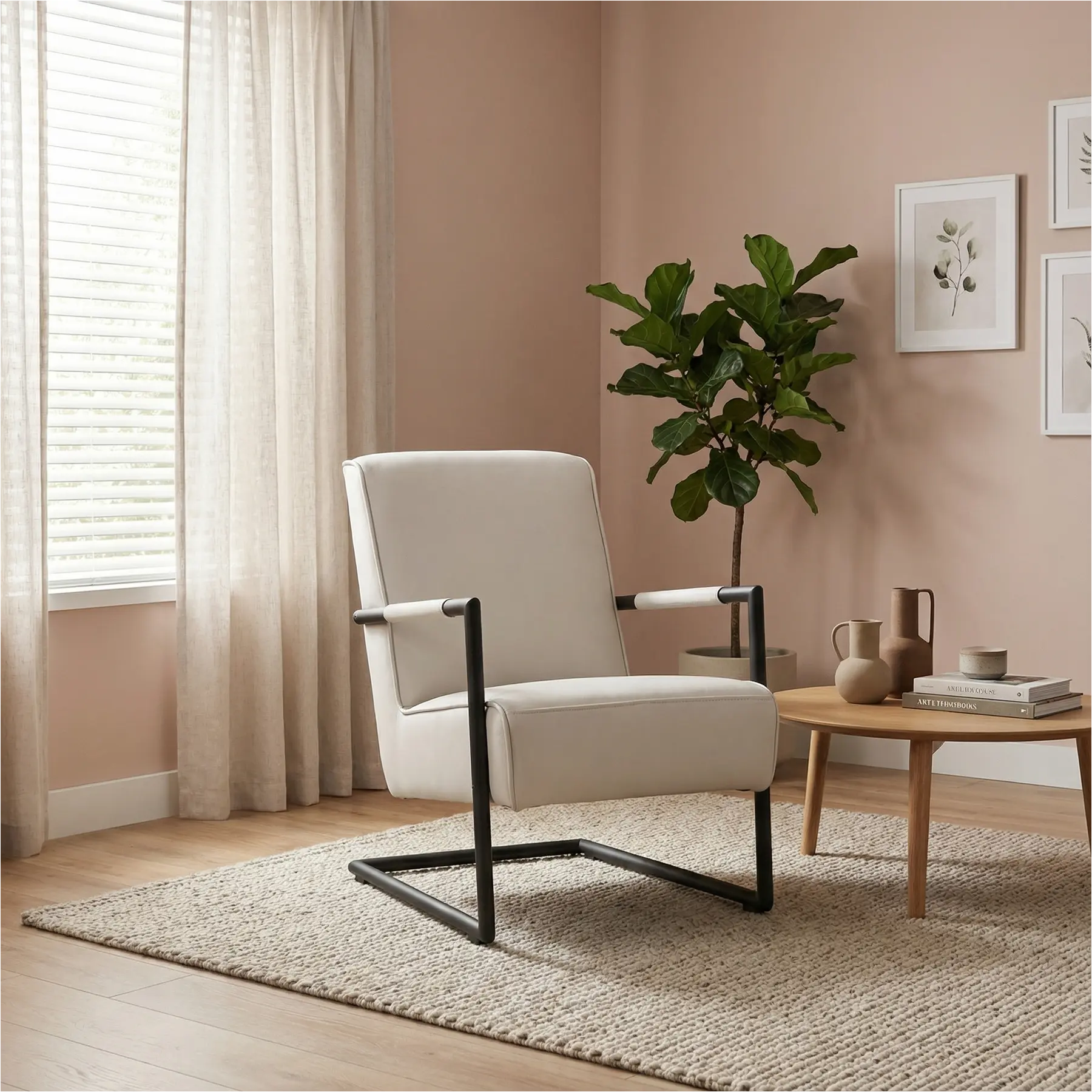 afbeelding van Leren fauteuil Lodge - Toledo Misty (crème)