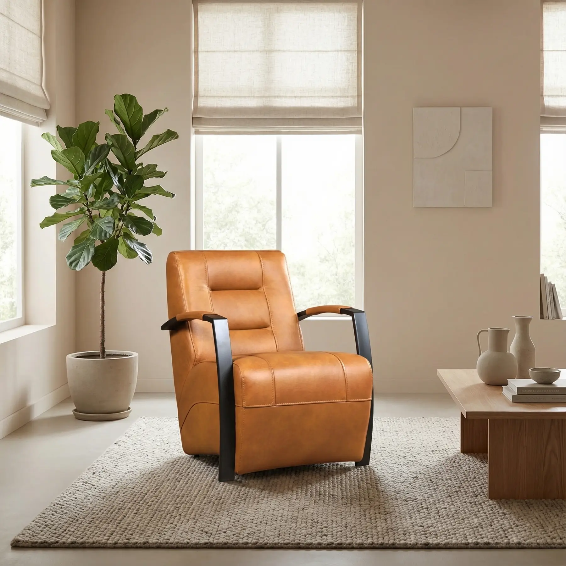 afbeelding van Leren fauteuil Magnificent - Granada Sahara (cognac)