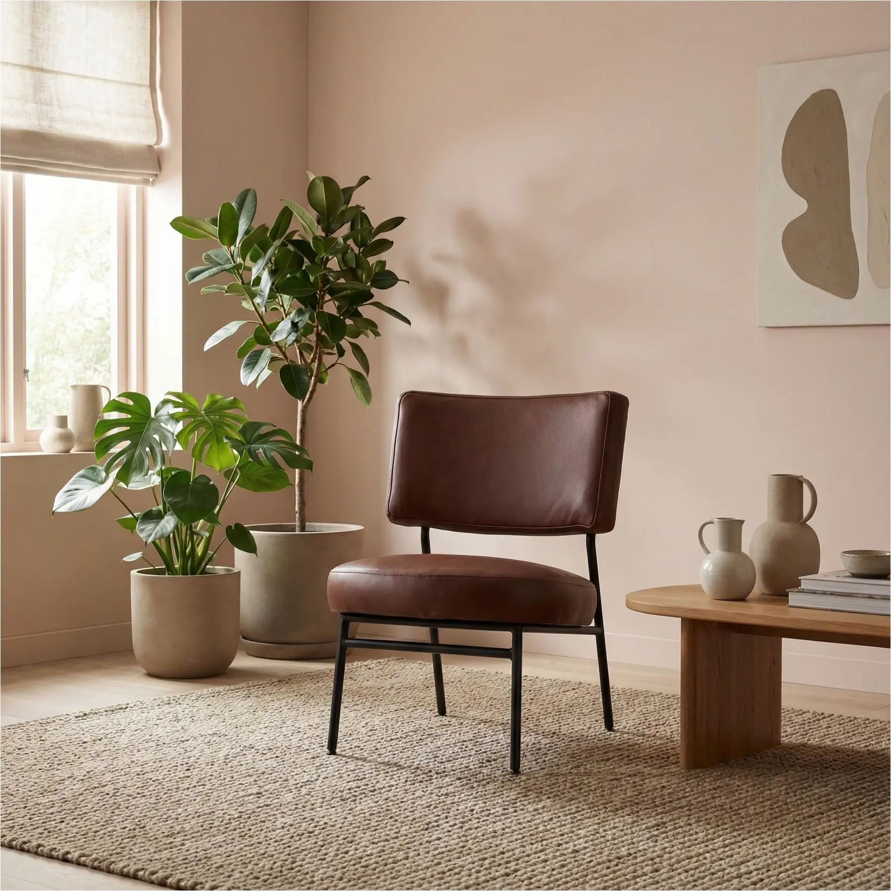 afbeelding van Leren fauteuil Rondo - Granada Cognac (donkercognac)