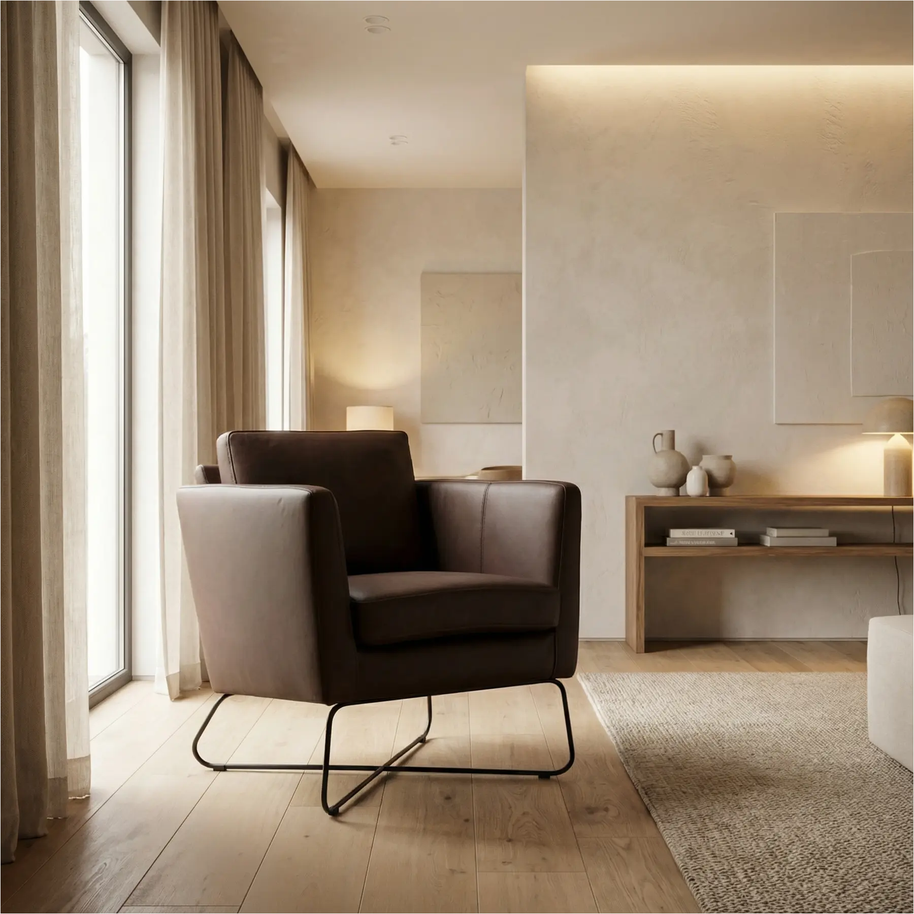 afbeelding van Leren fauteuil Club - Rancho Brown (bruin)