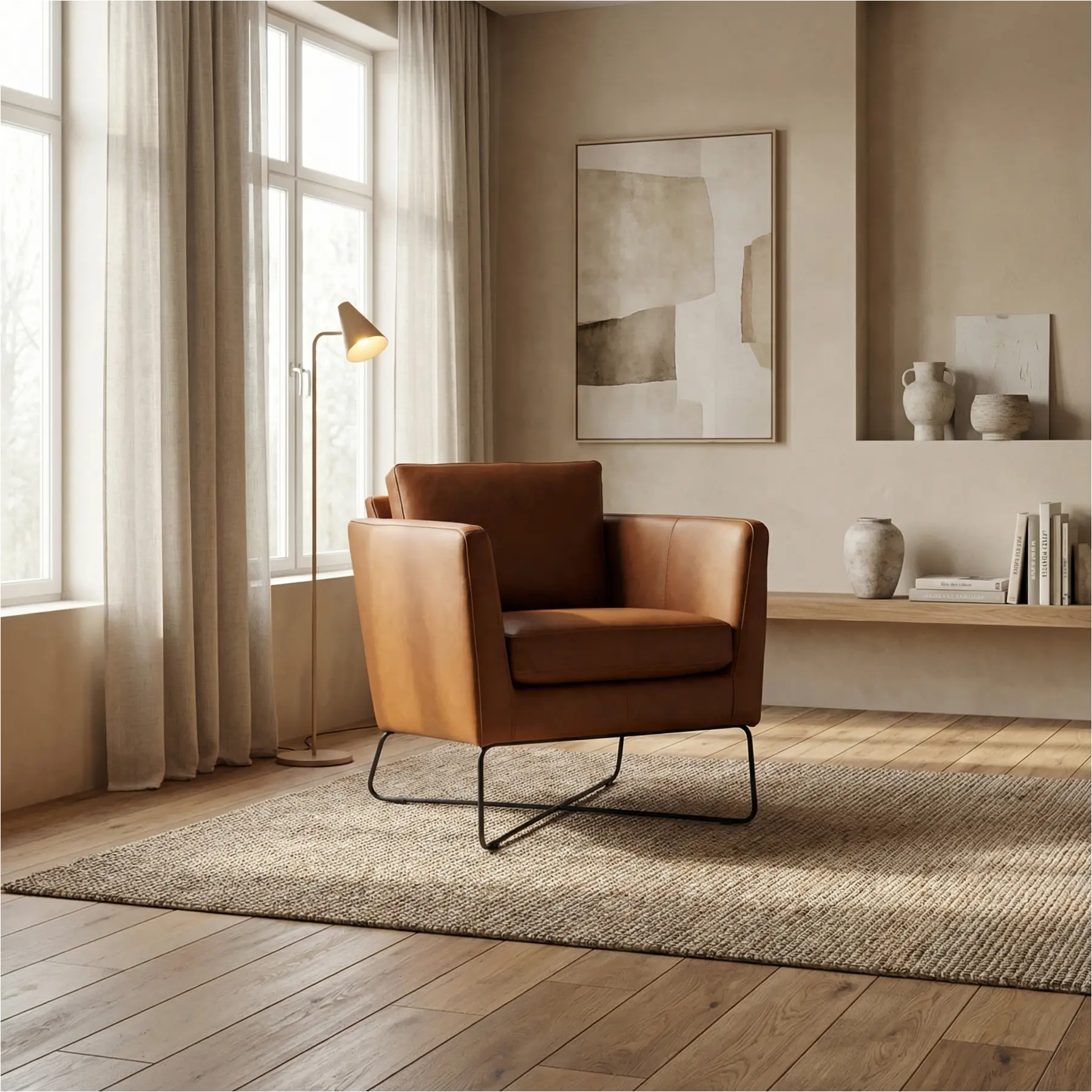 afbeelding van Leren fauteuil Crossover - Rancho Cognac (cognac)