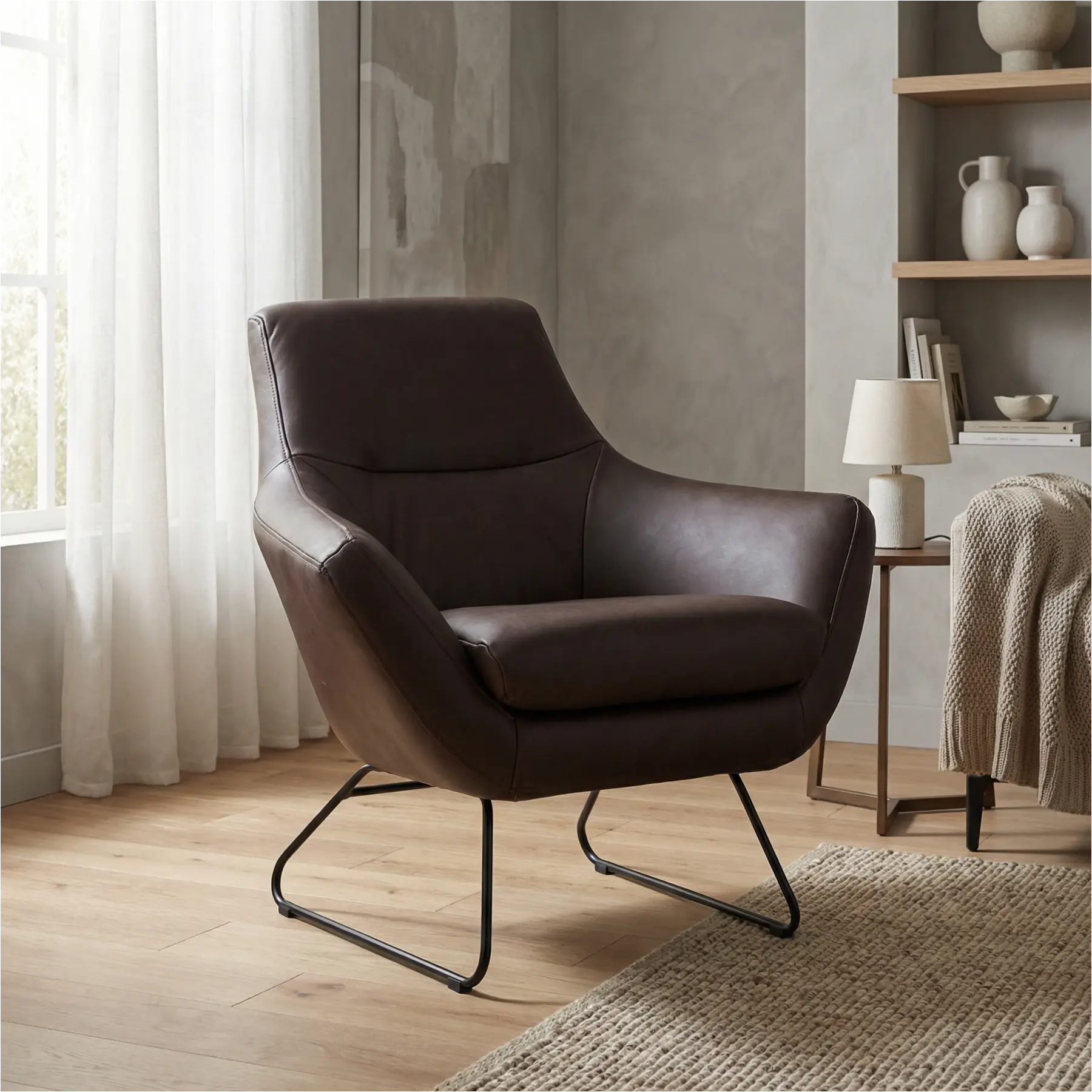 afbeelding van Leren fauteuil Fame - Rancho Brown (bruin)