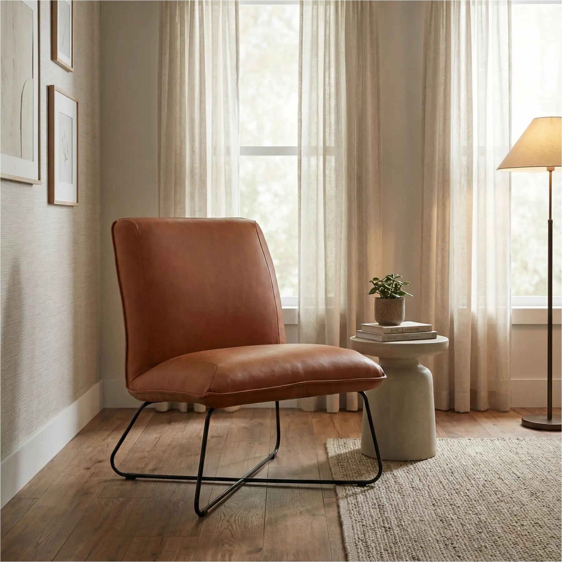 afbeelding van Leren fauteuil Less - Rancho Cognac (cognac)