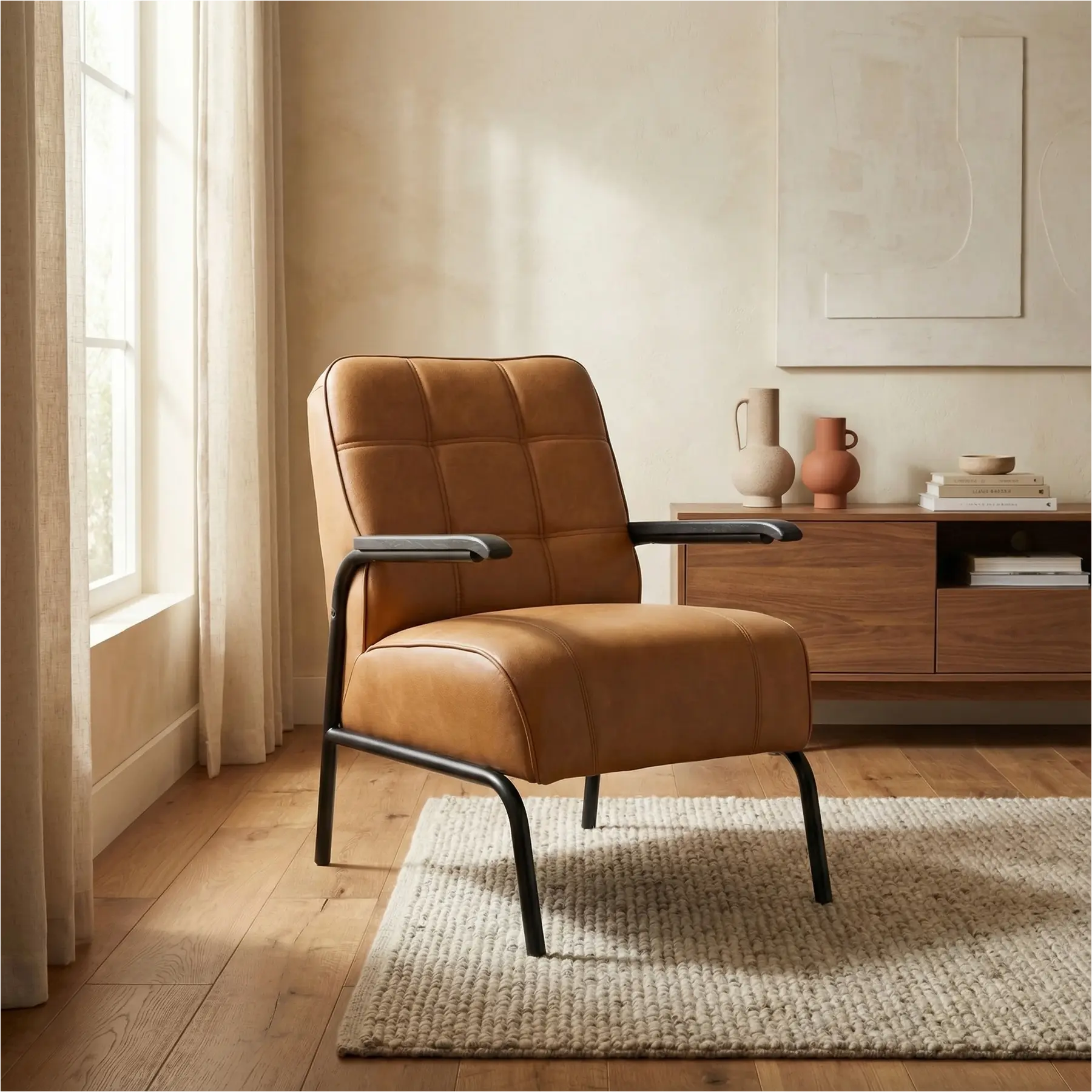 afbeelding van Leren fauteuil Ahead - Granada Sahara (cognac)