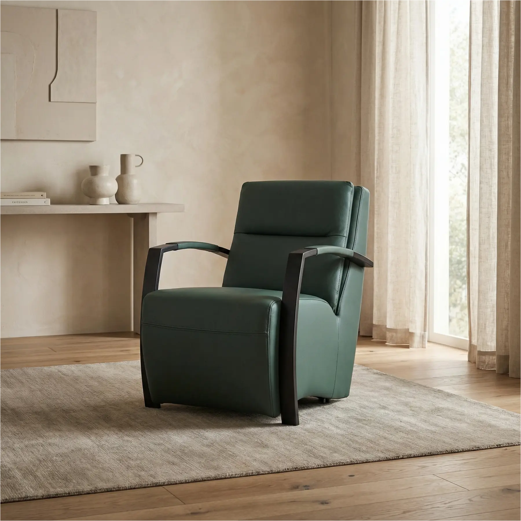 afbeelding van Leren fauteuil Arrival - Toledo Forrest (groen)