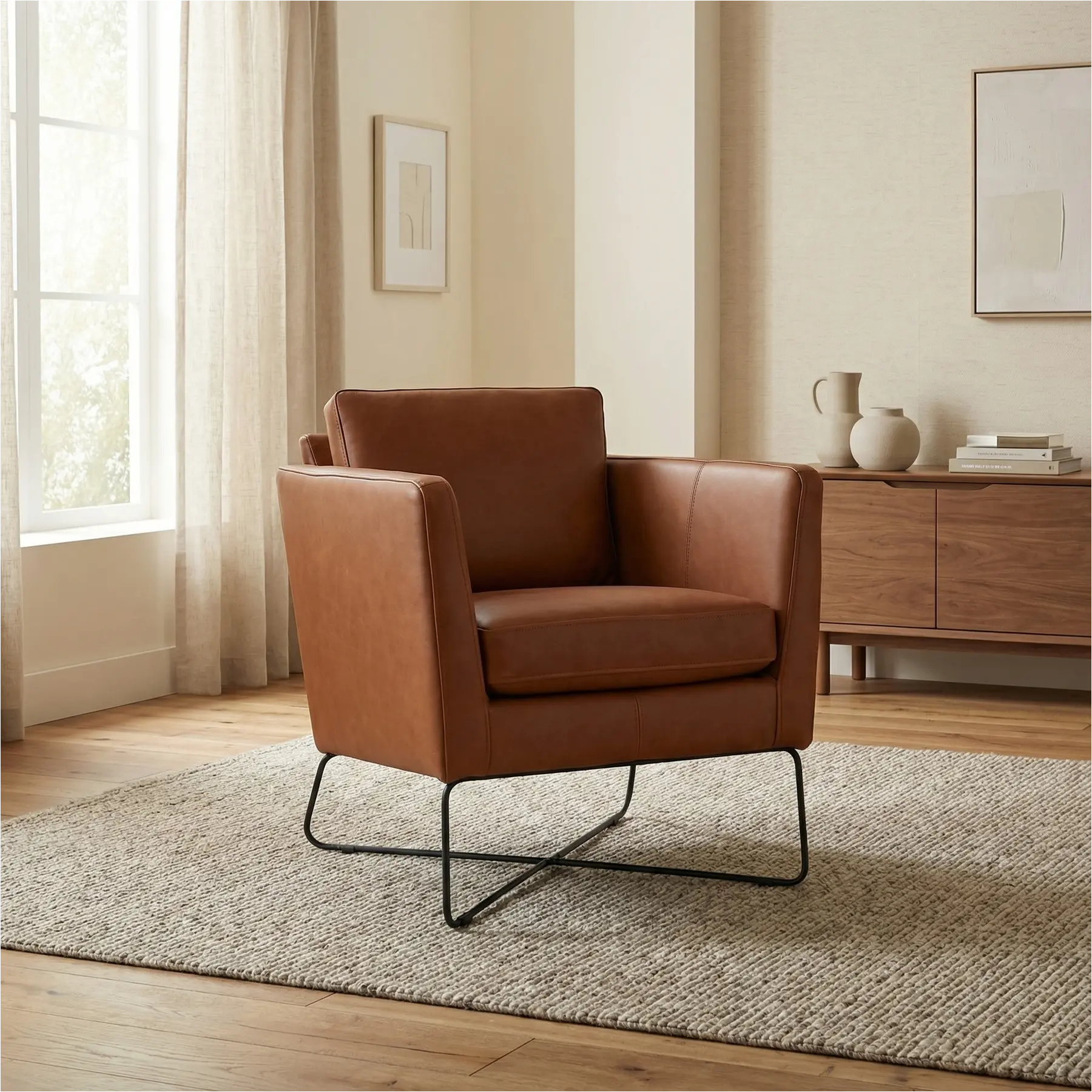 afbeelding van Leren fauteuil Crossover