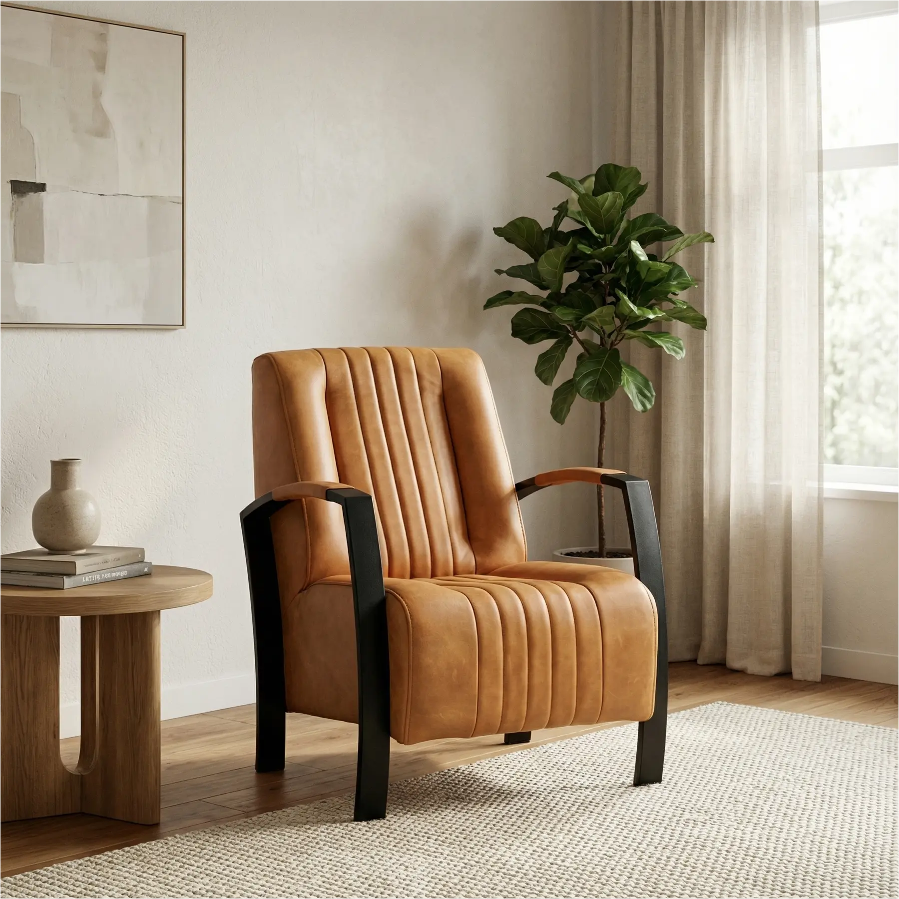 afbeelding van Leren fauteuil Glamour