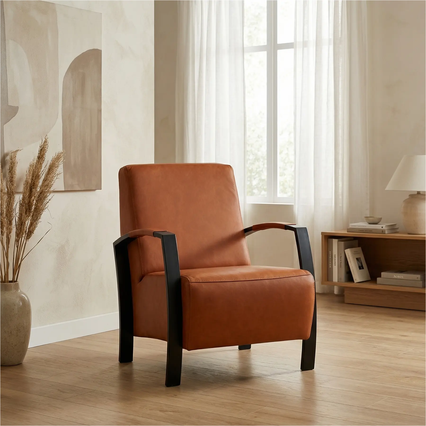 afbeelding van Leren fauteuil Glory - Rancho Cognac (cognac)