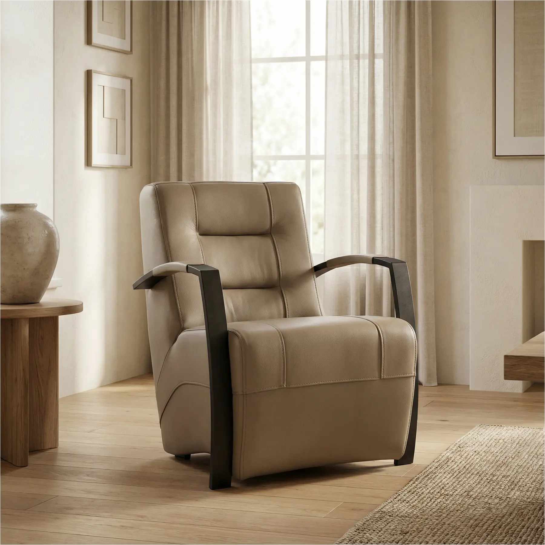 afbeelding van Leren fauteuil Magnificent - Massif Lava (grijs)