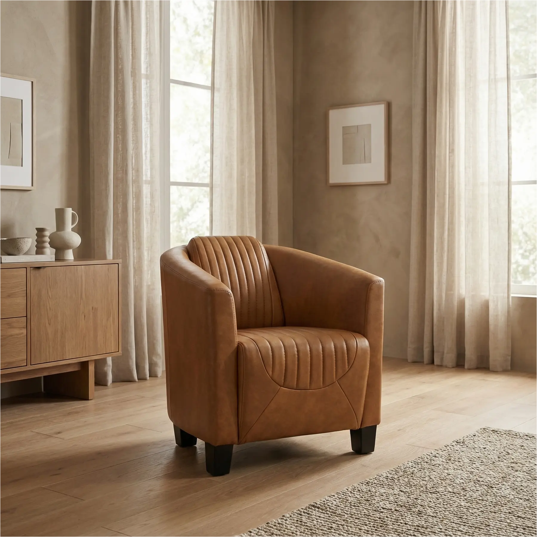 afbeelding van Leren fauteuil Press Special