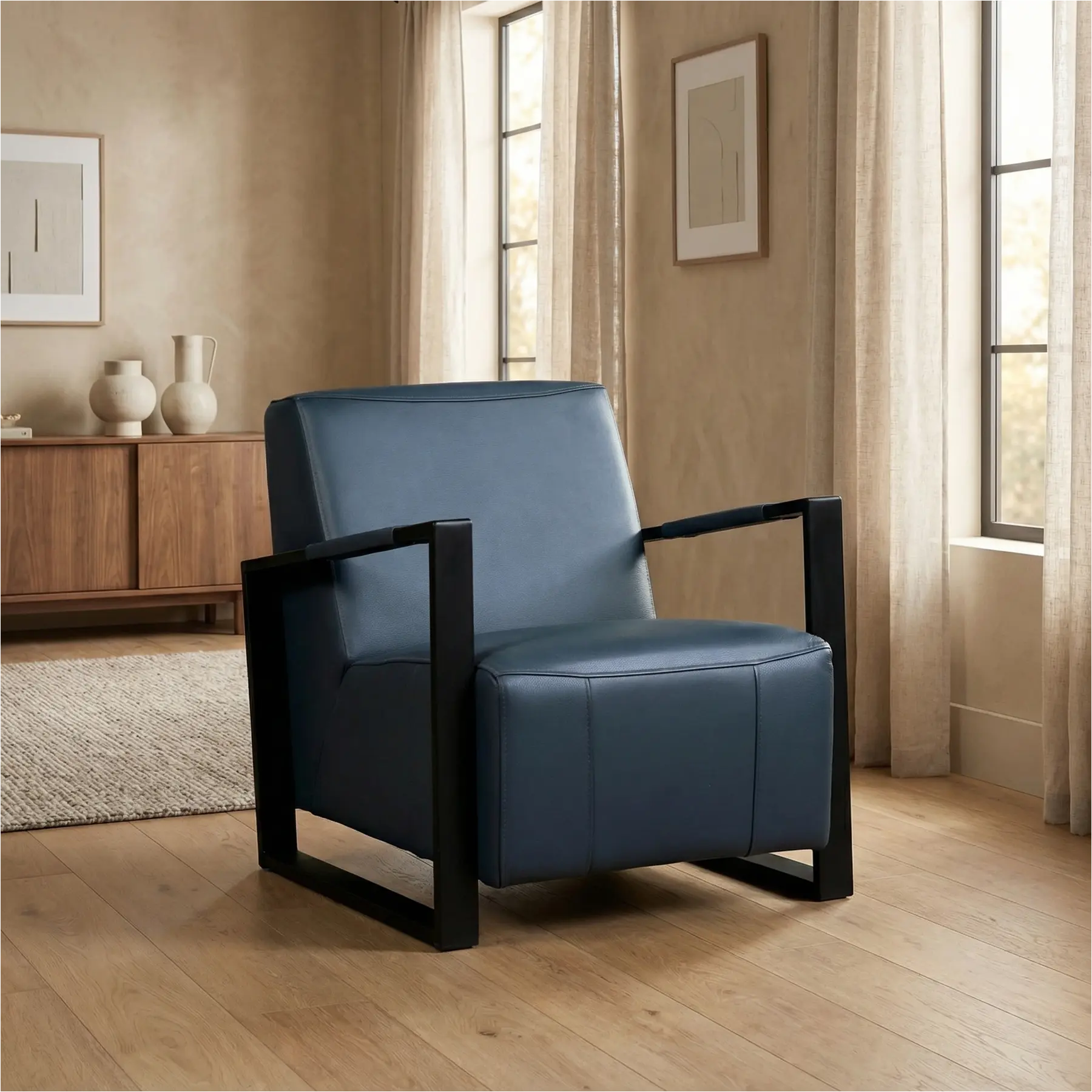 afbeelding van Leren fauteuil Touch