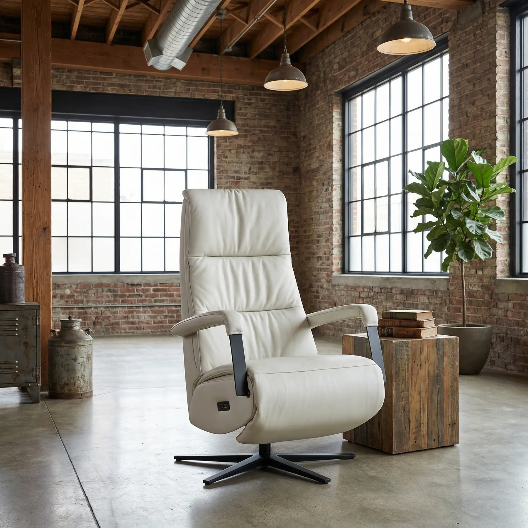 afbeelding van Leren sta-op-stoel Core